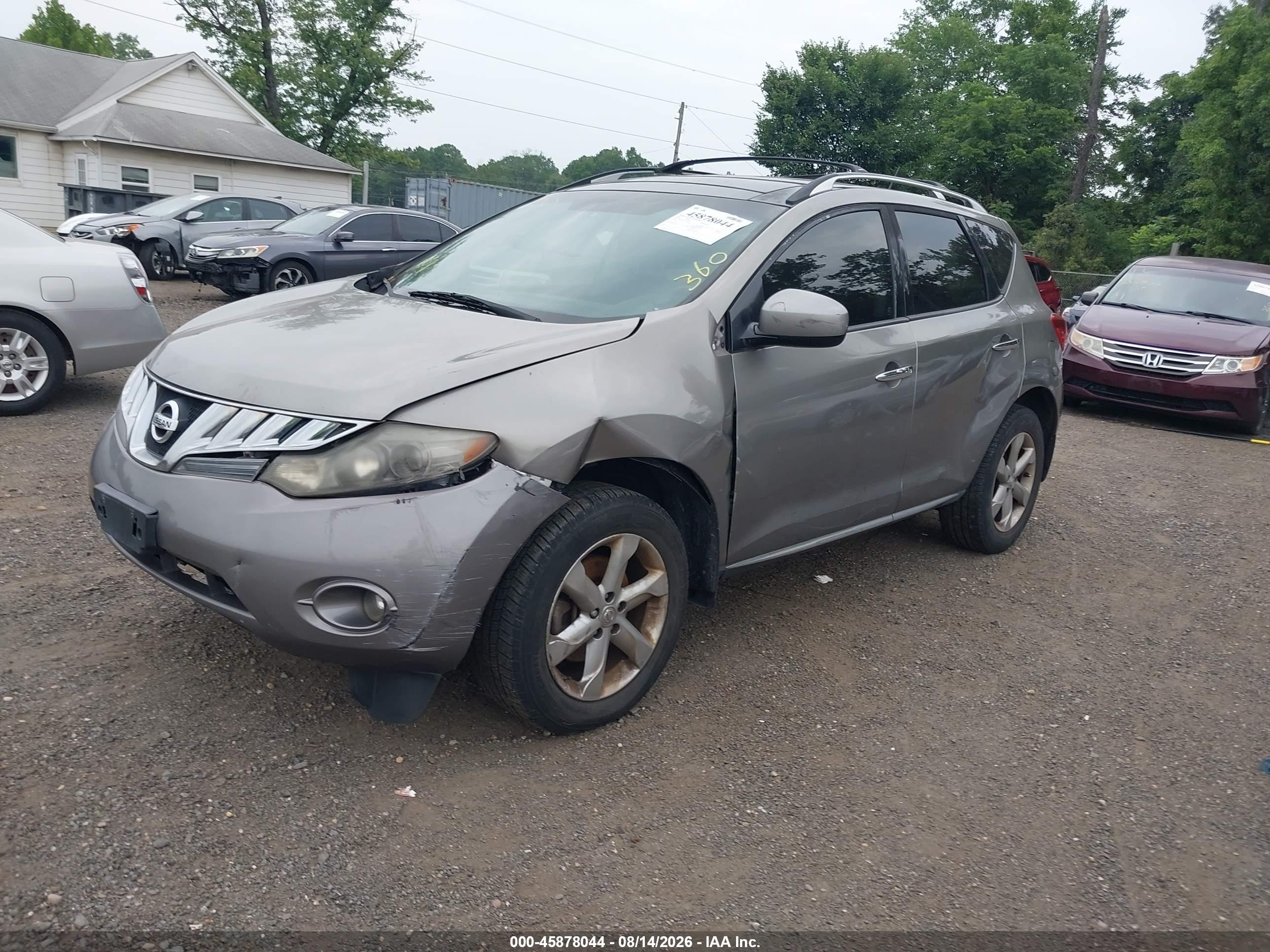 2009 Nissan Murano Sl Gray vin: JN8AZ18U99W106310