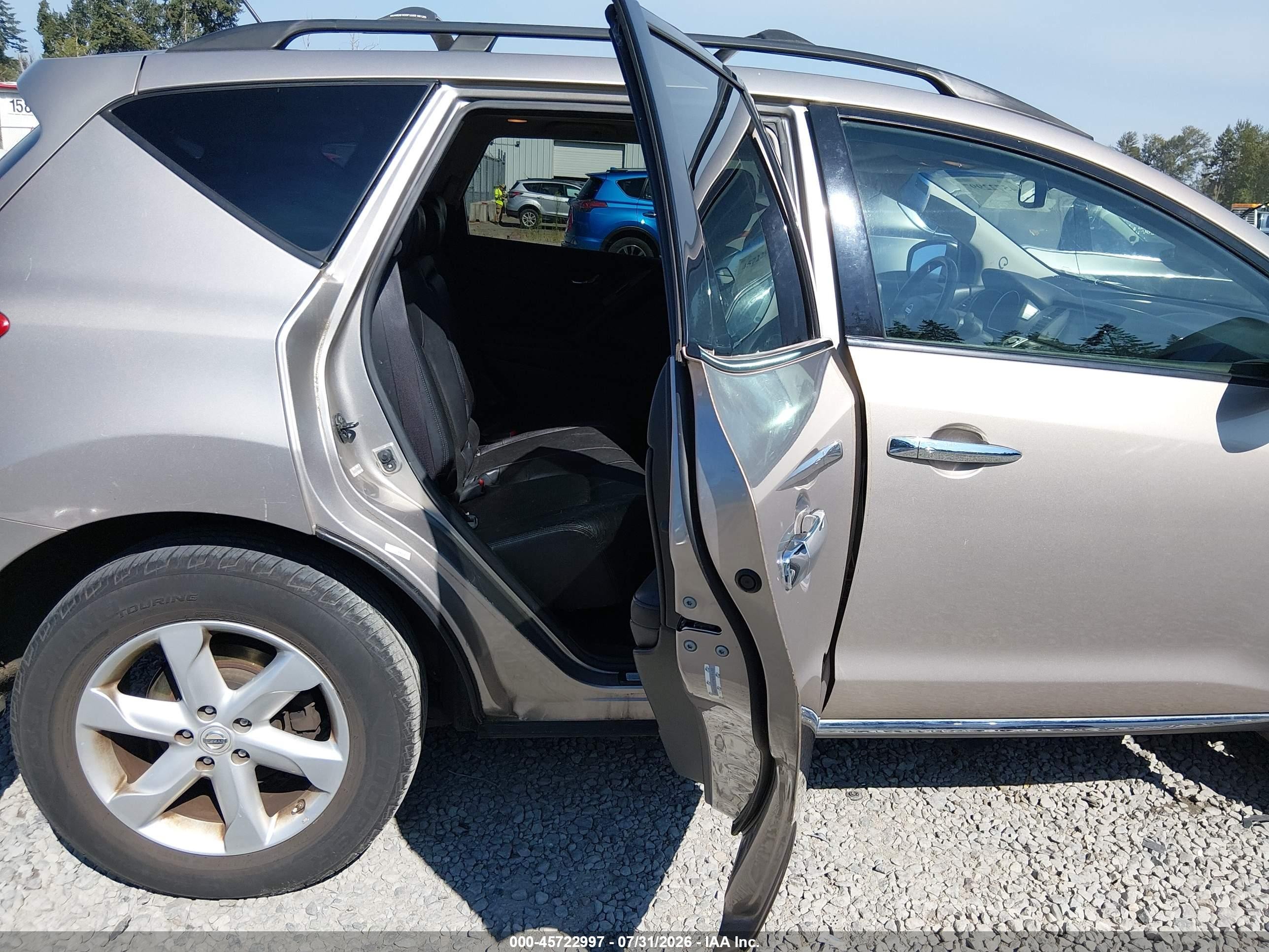 2009 Nissan Murano Sl Gold vin: JN8AZ18UX9W003400