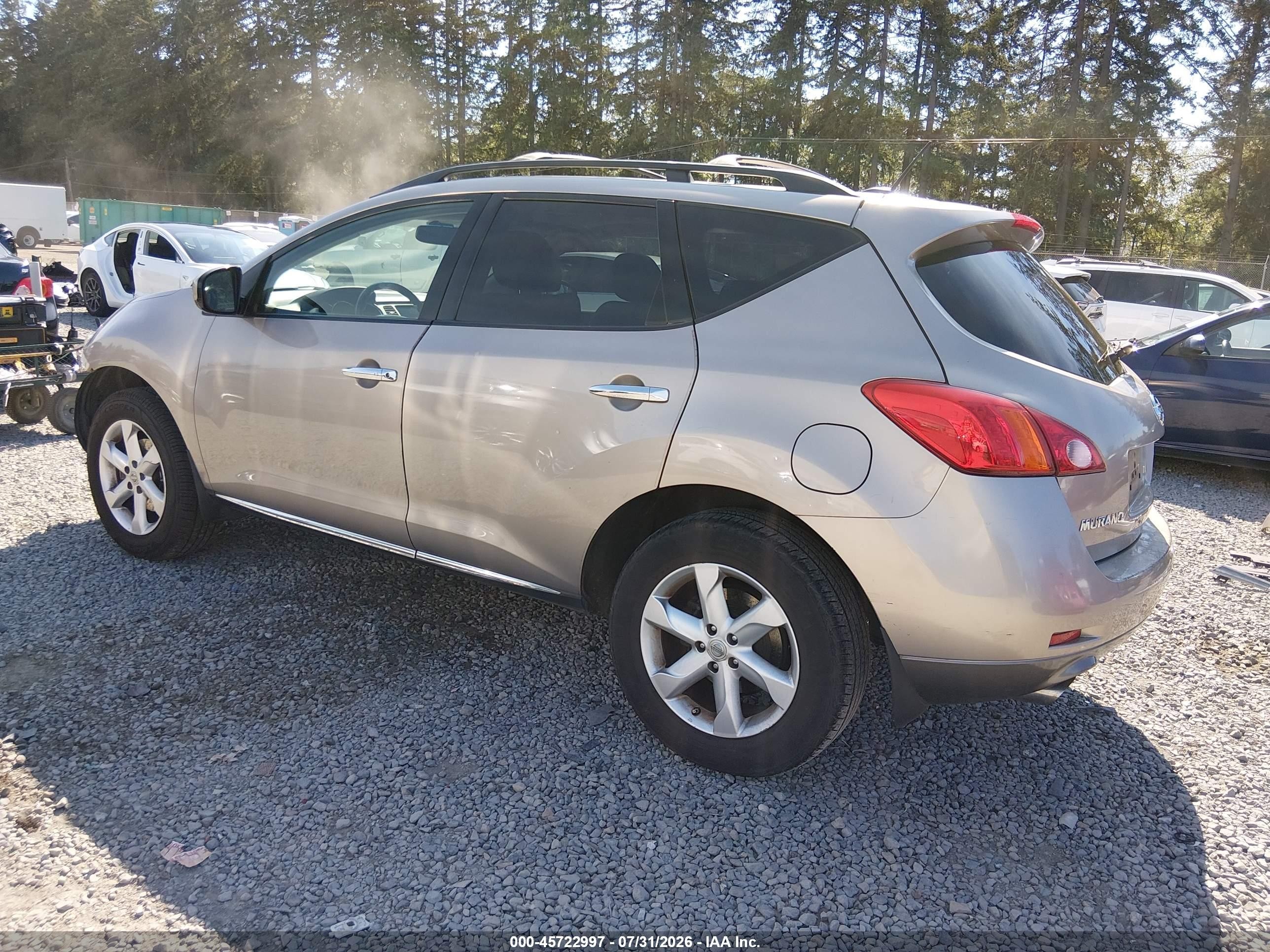 2009 Nissan Murano Sl Gold vin: JN8AZ18UX9W003400