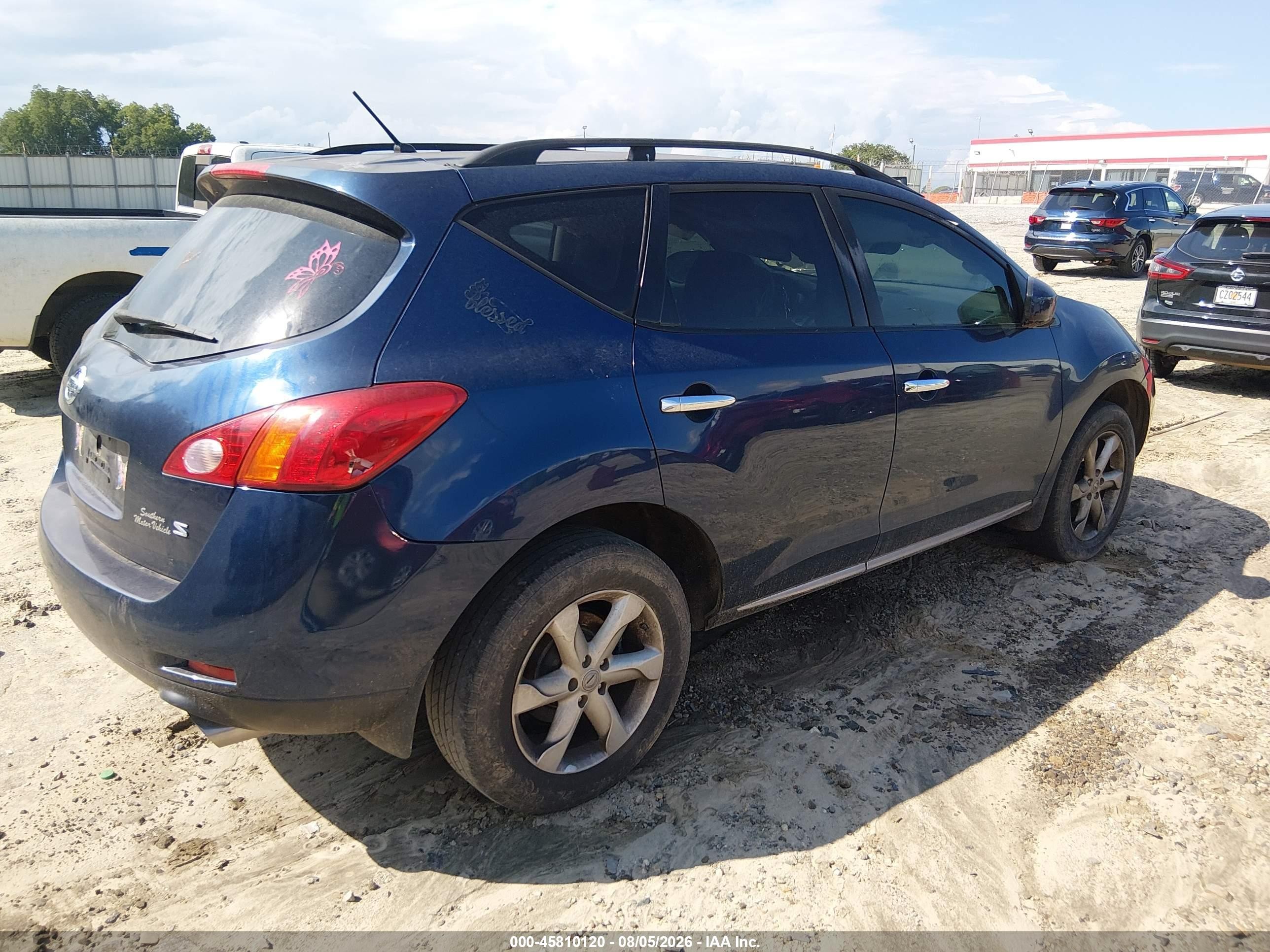 2009 Nissan Murano S Blue vin: JN8AZ18UX9W021170