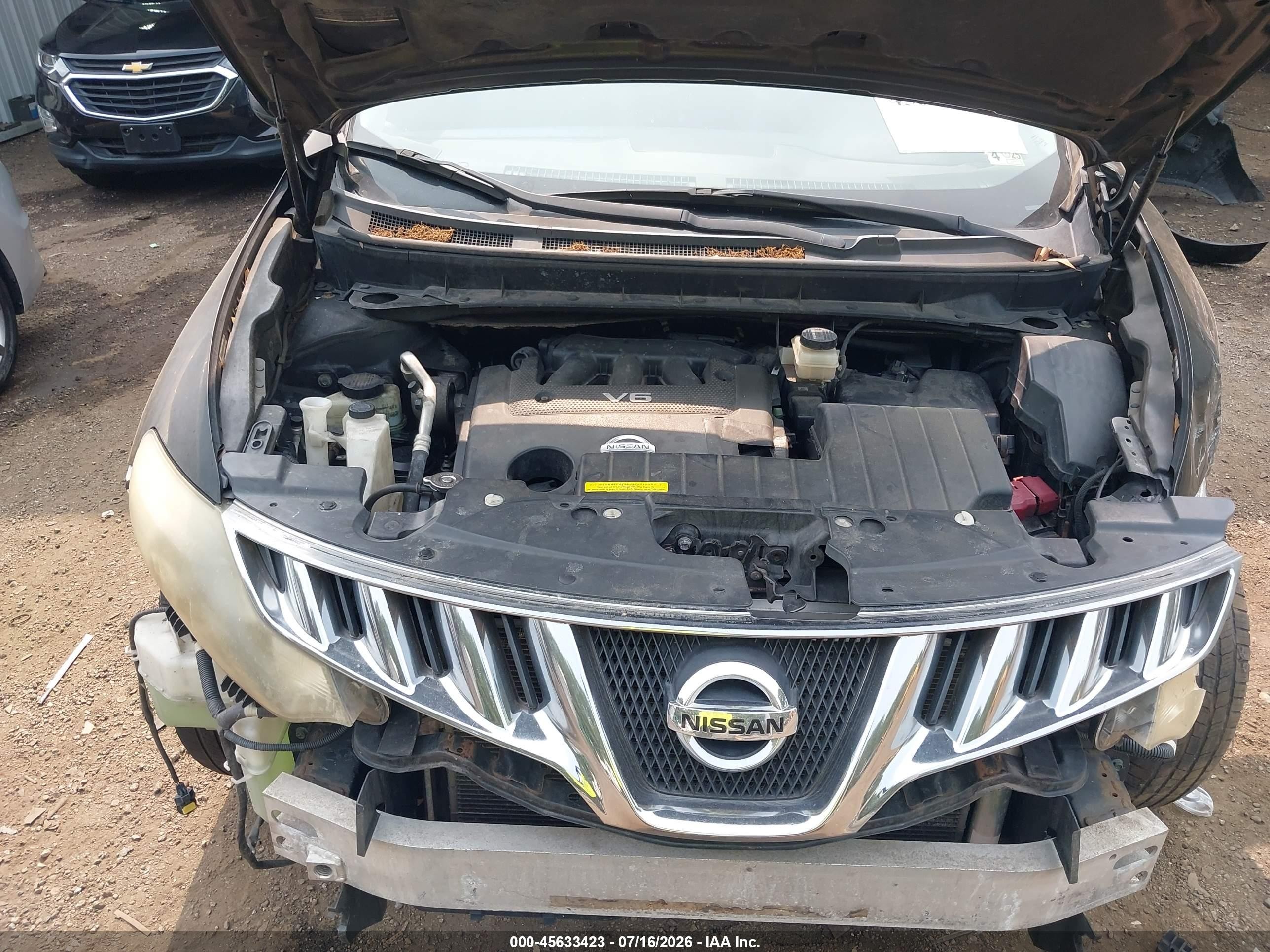 2009 Nissan Murano Sl Black vin: JN8AZ18UX9W030435