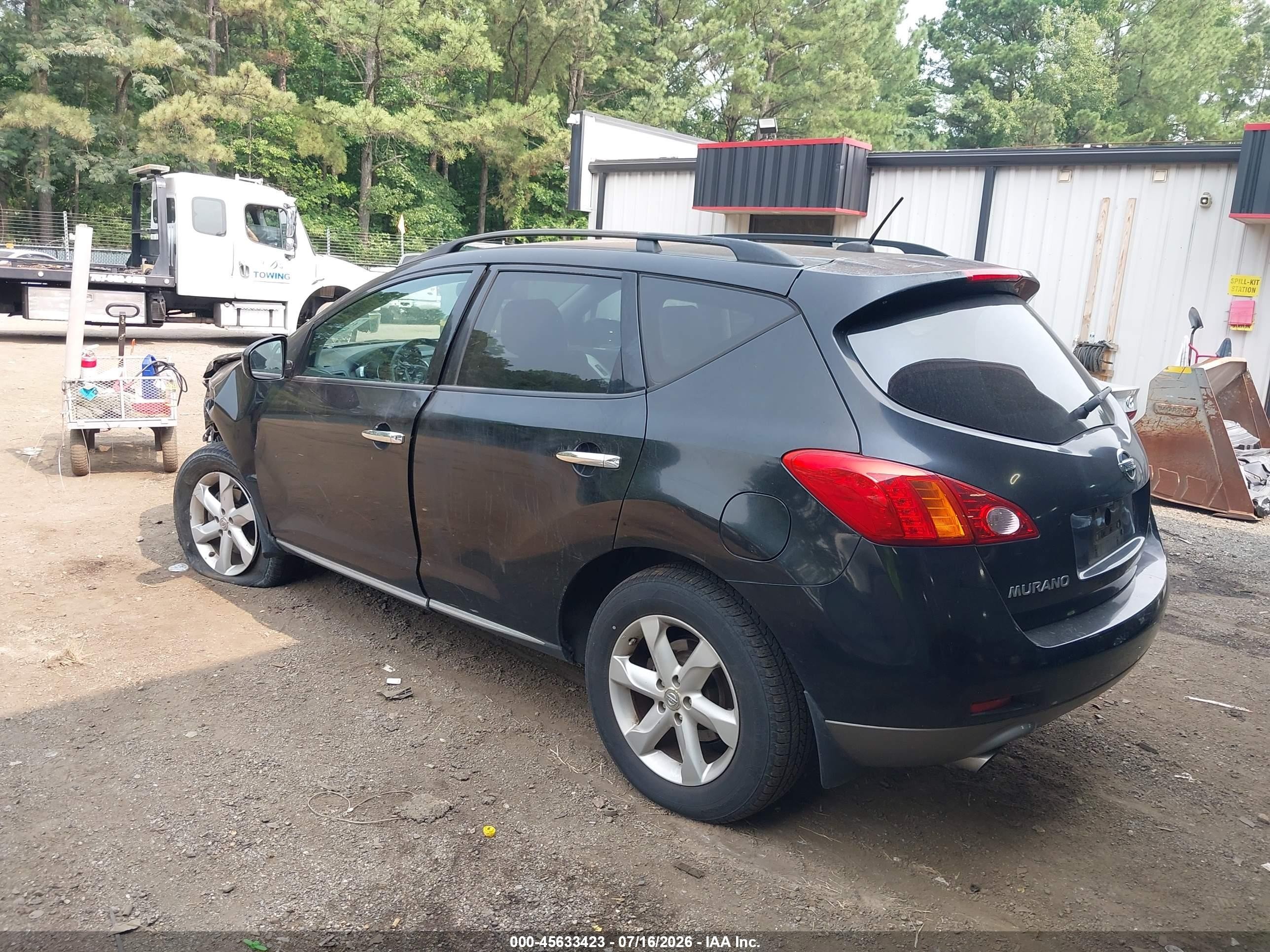 2009 Nissan Murano Sl Black vin: JN8AZ18UX9W030435