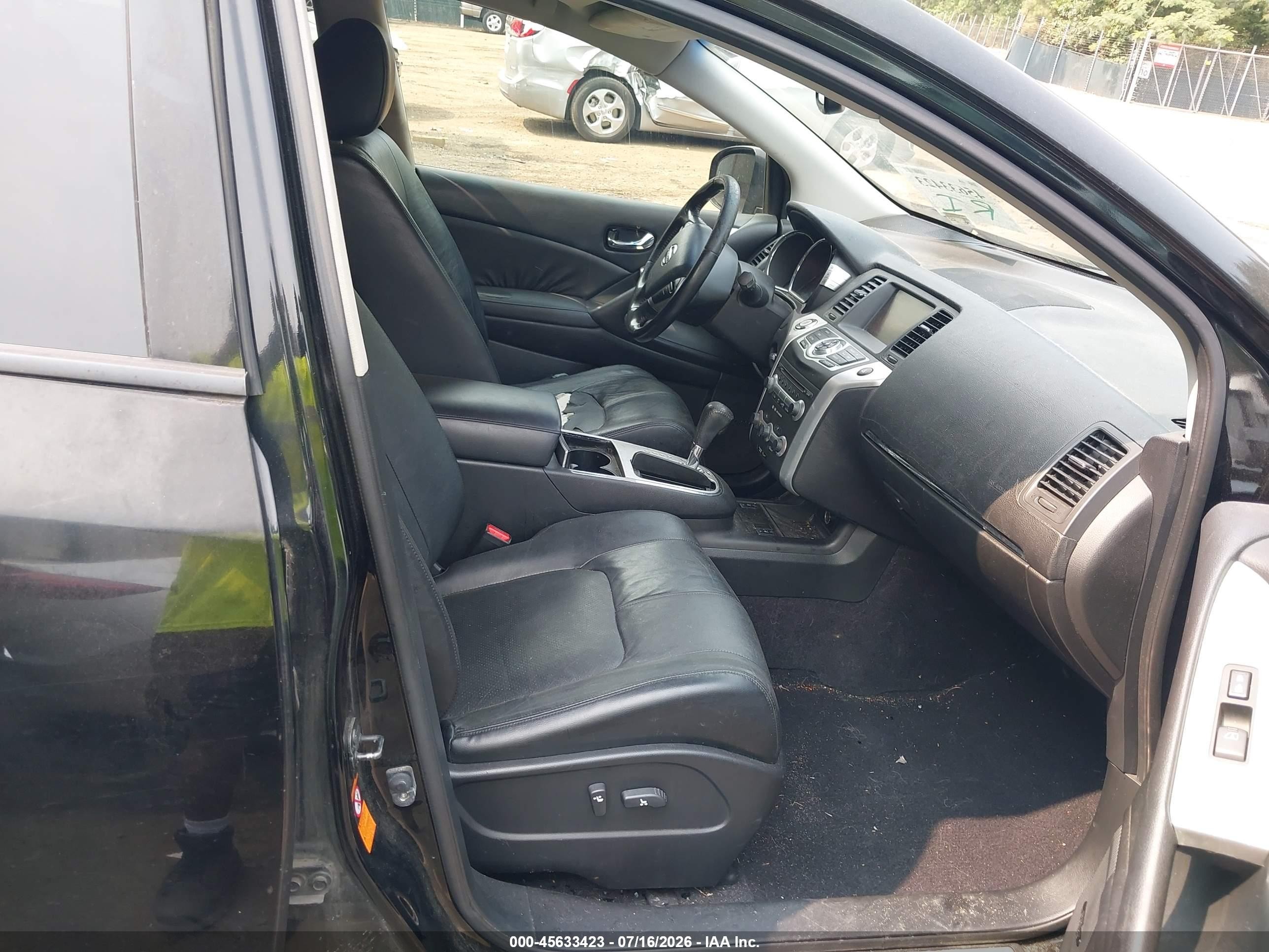 2009 Nissan Murano Sl Black vin: JN8AZ18UX9W030435