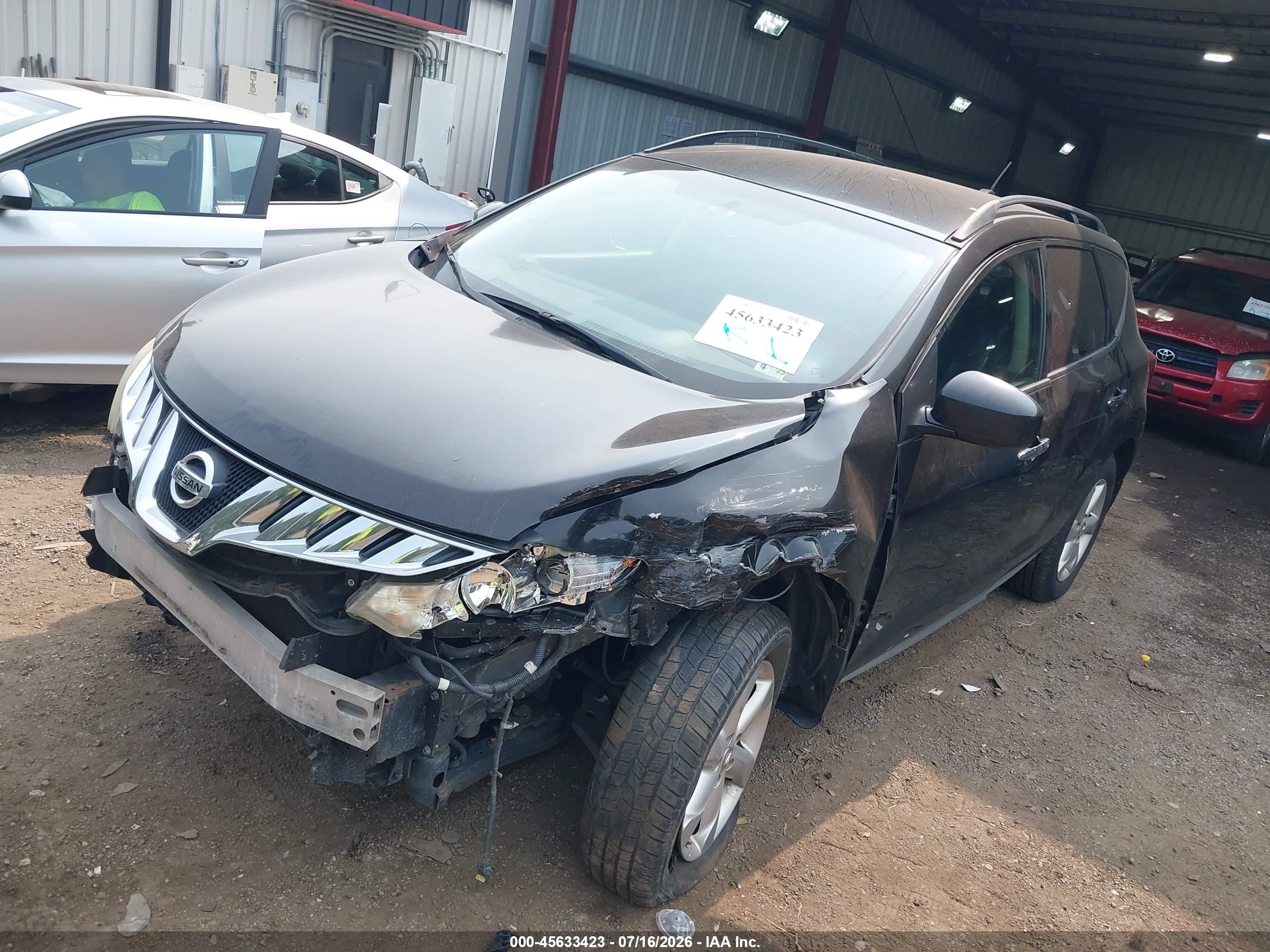 2009 Nissan Murano Sl Black vin: JN8AZ18UX9W030435