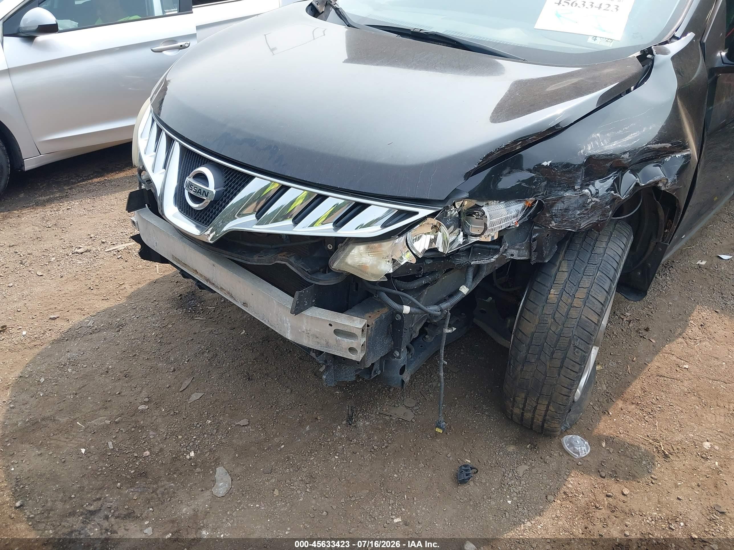 2009 Nissan Murano Sl Black vin: JN8AZ18UX9W030435