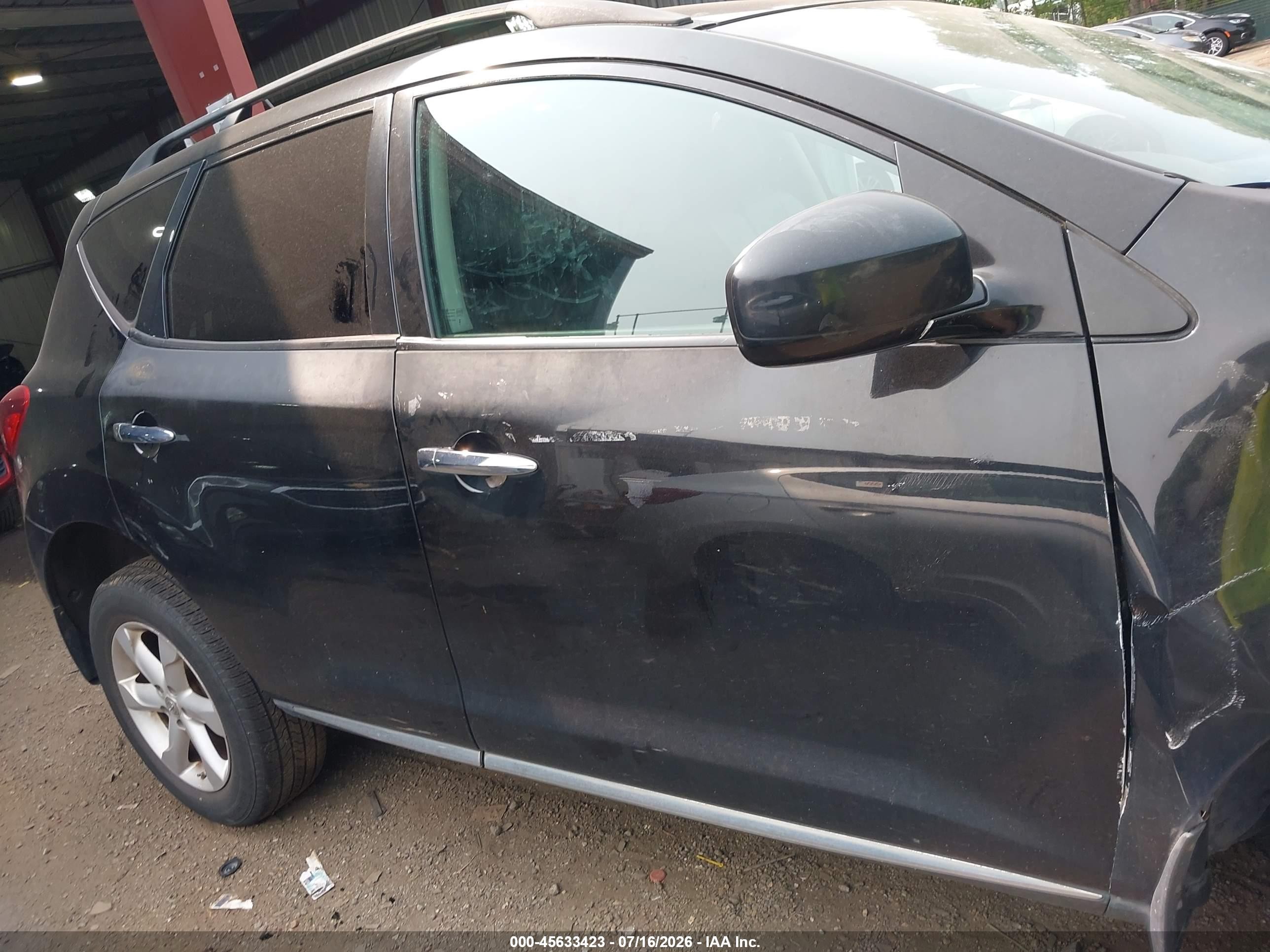 2009 Nissan Murano Sl Black vin: JN8AZ18UX9W030435
