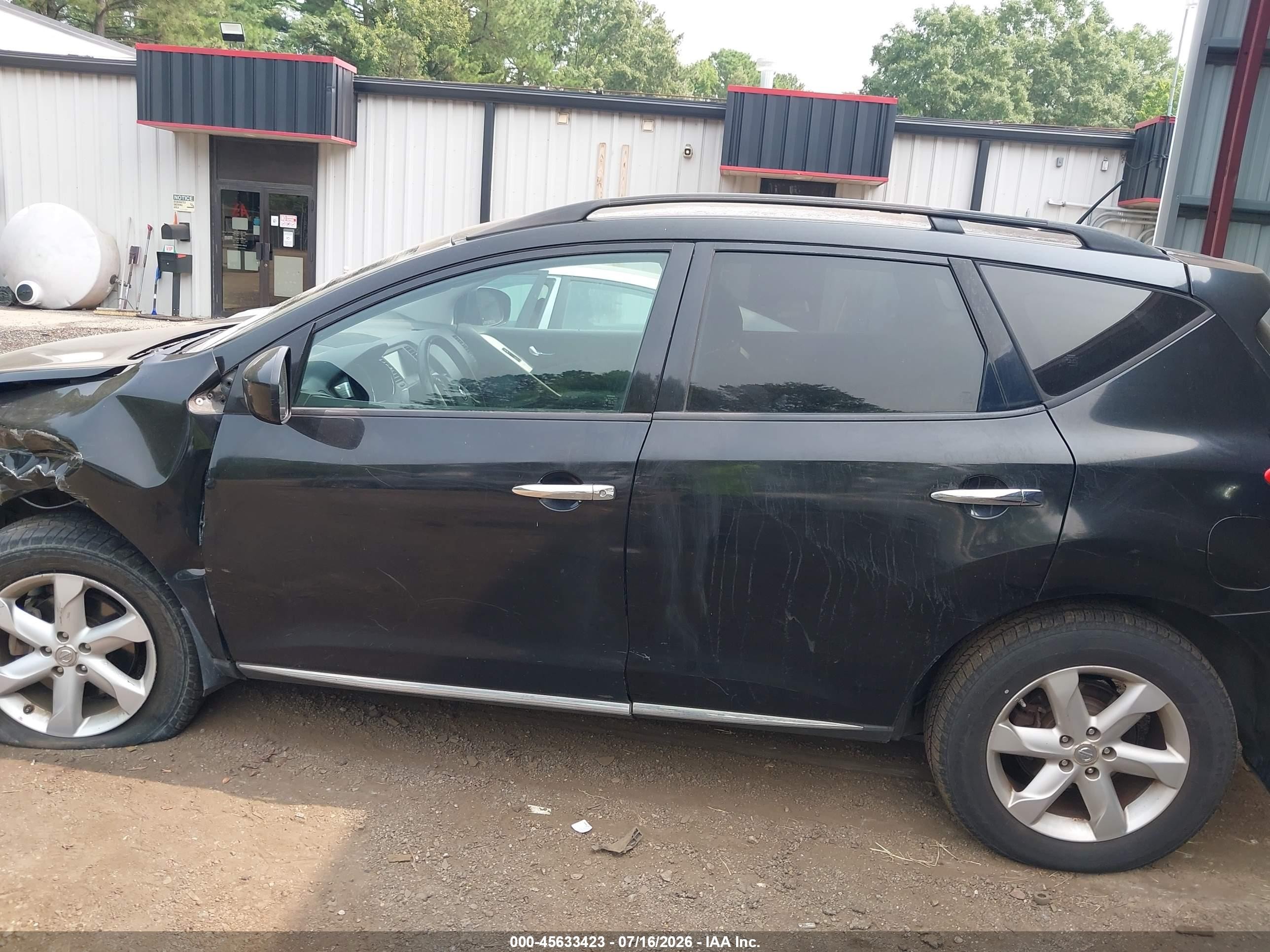 2009 Nissan Murano Sl Black vin: JN8AZ18UX9W030435