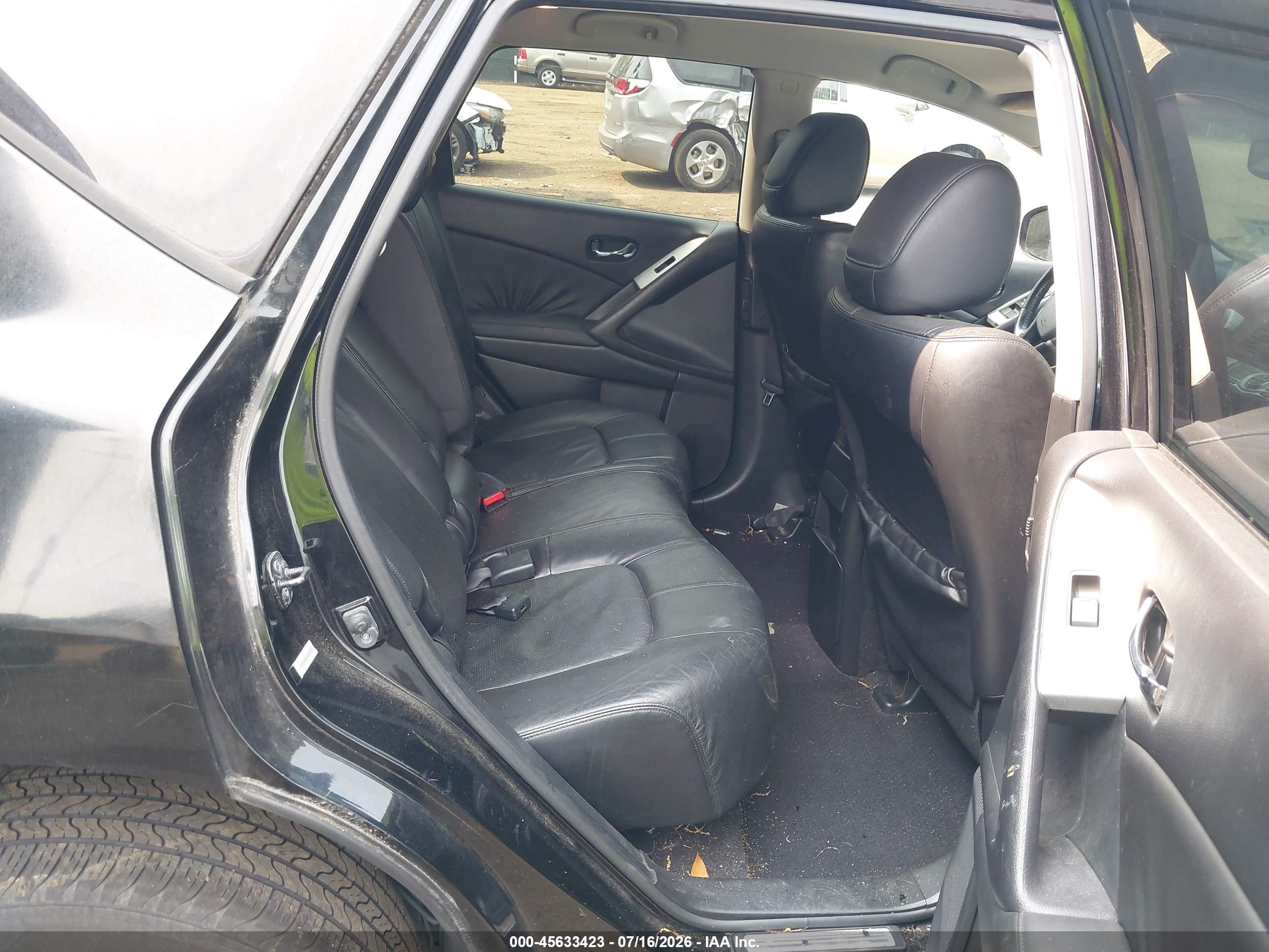 2009 Nissan Murano Sl Black vin: JN8AZ18UX9W030435