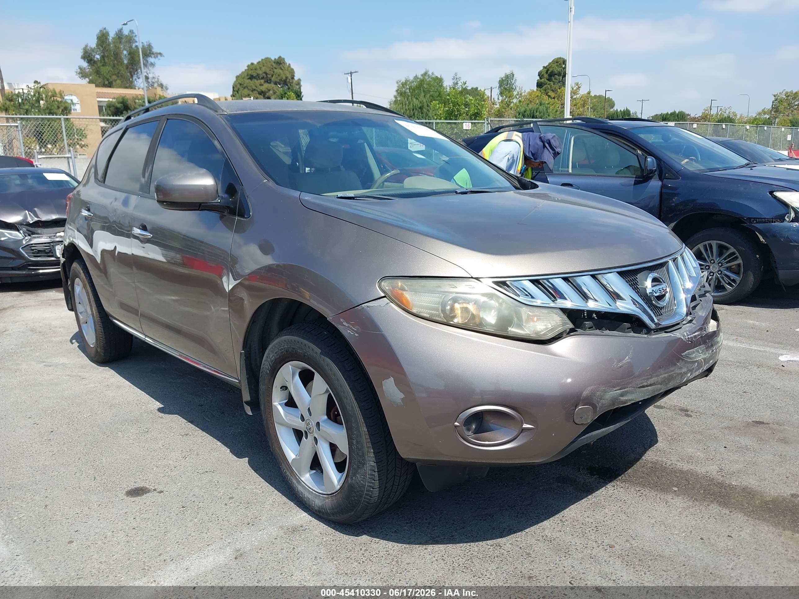 2009 Nissan Murano S Brown vin: JN8AZ18W09W117441