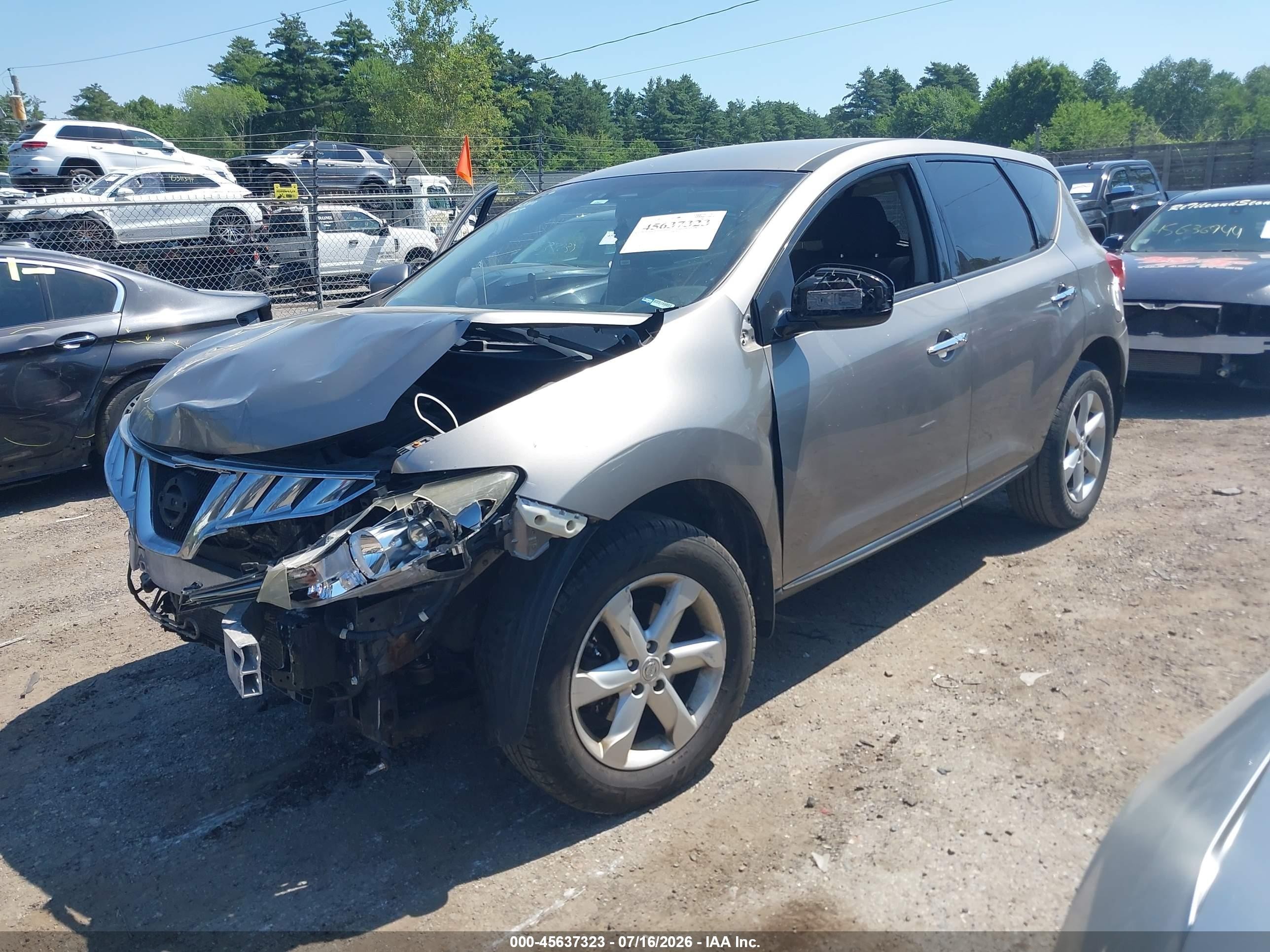 2009 Nissan Murano Sl Gray vin: JN8AZ18W09W125894