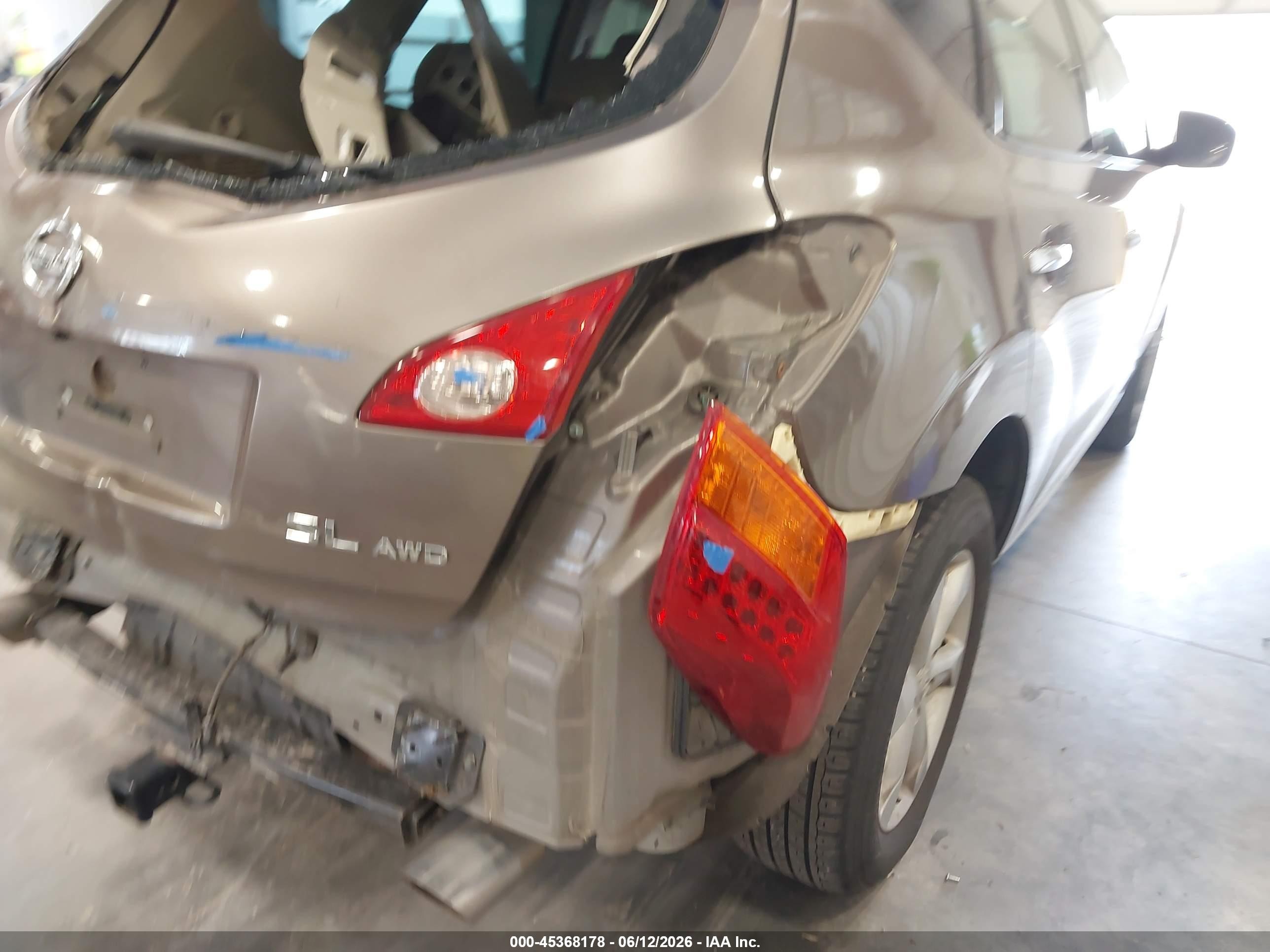 2009 Nissan Murano Sl Gold vin: JN8AZ18W09W146809