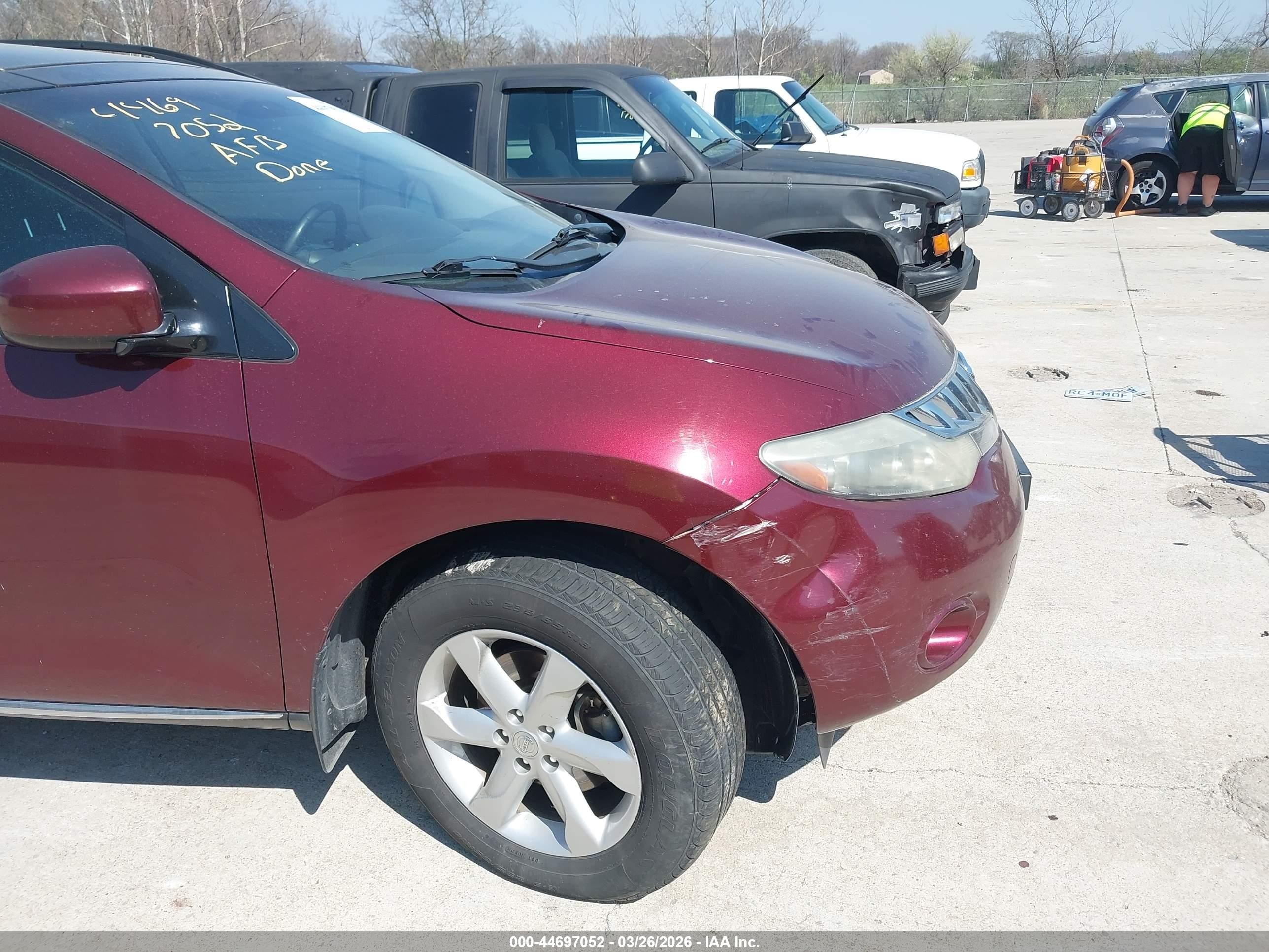 2009 Nissan Murano Sl Red vin: JN8AZ18W09W205065