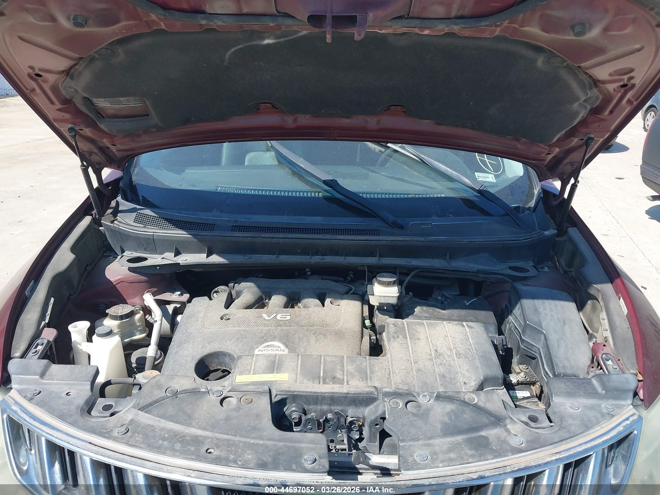 2009 Nissan Murano Sl Red vin: JN8AZ18W09W205065