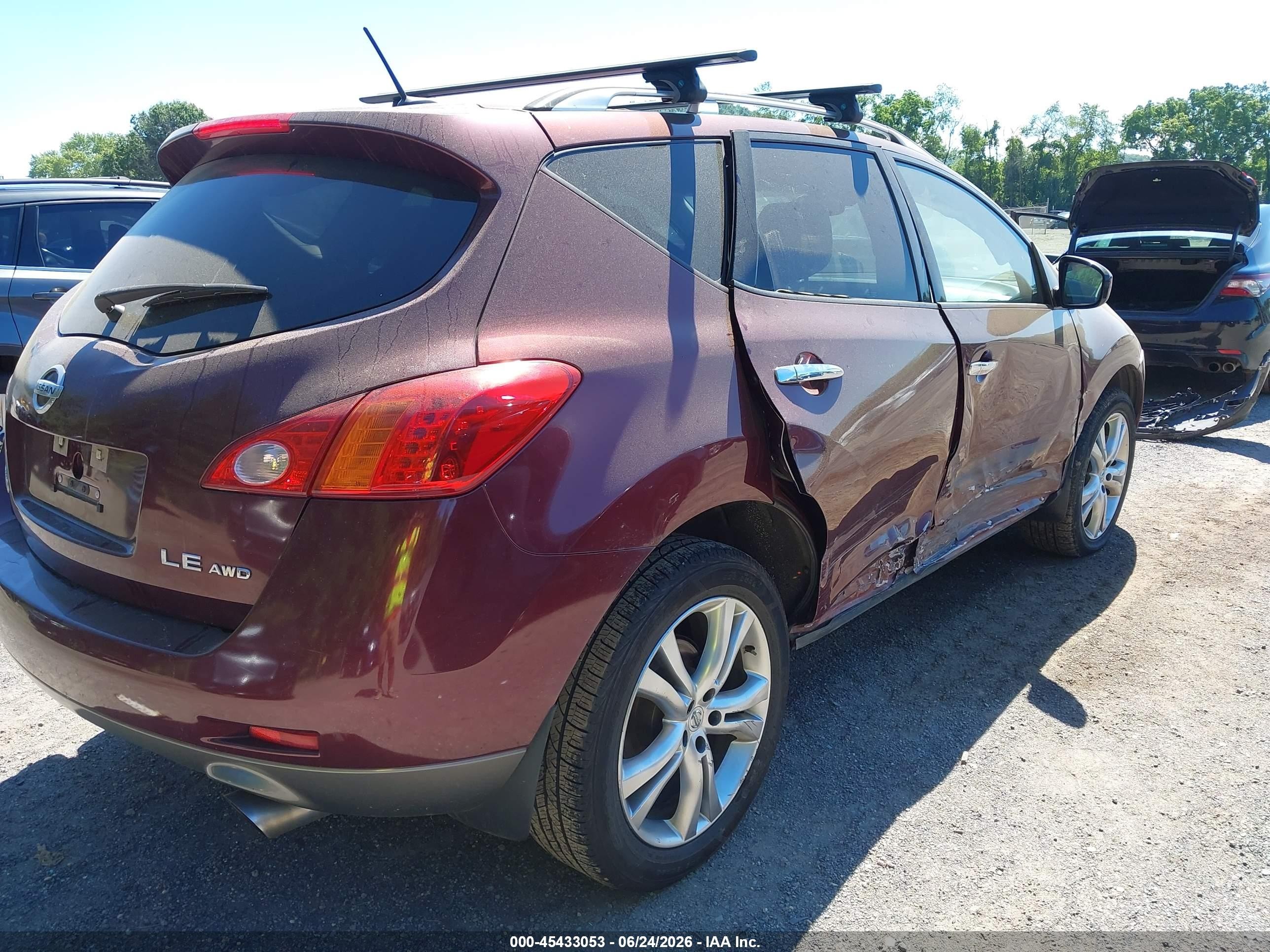 2009 Nissan Murano Le Red vin: JN8AZ18W19W147998