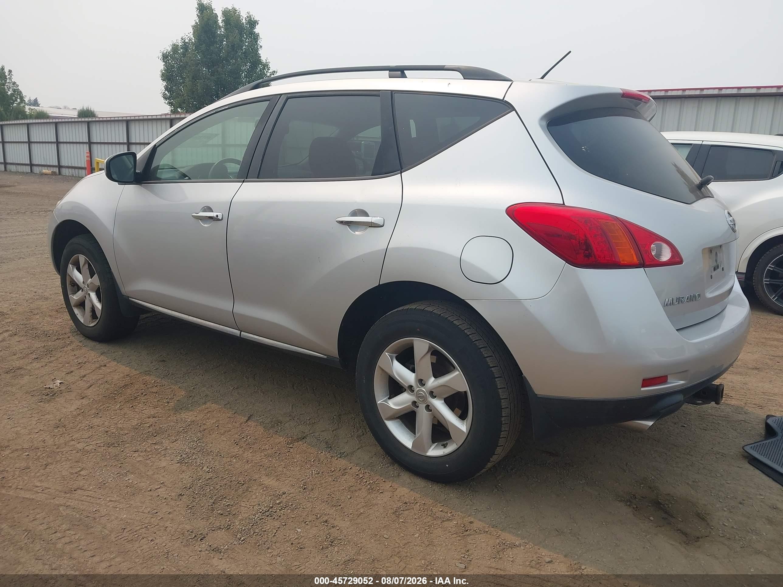 2009 Nissan Murano S Silver vin: JN8AZ18W19W152893