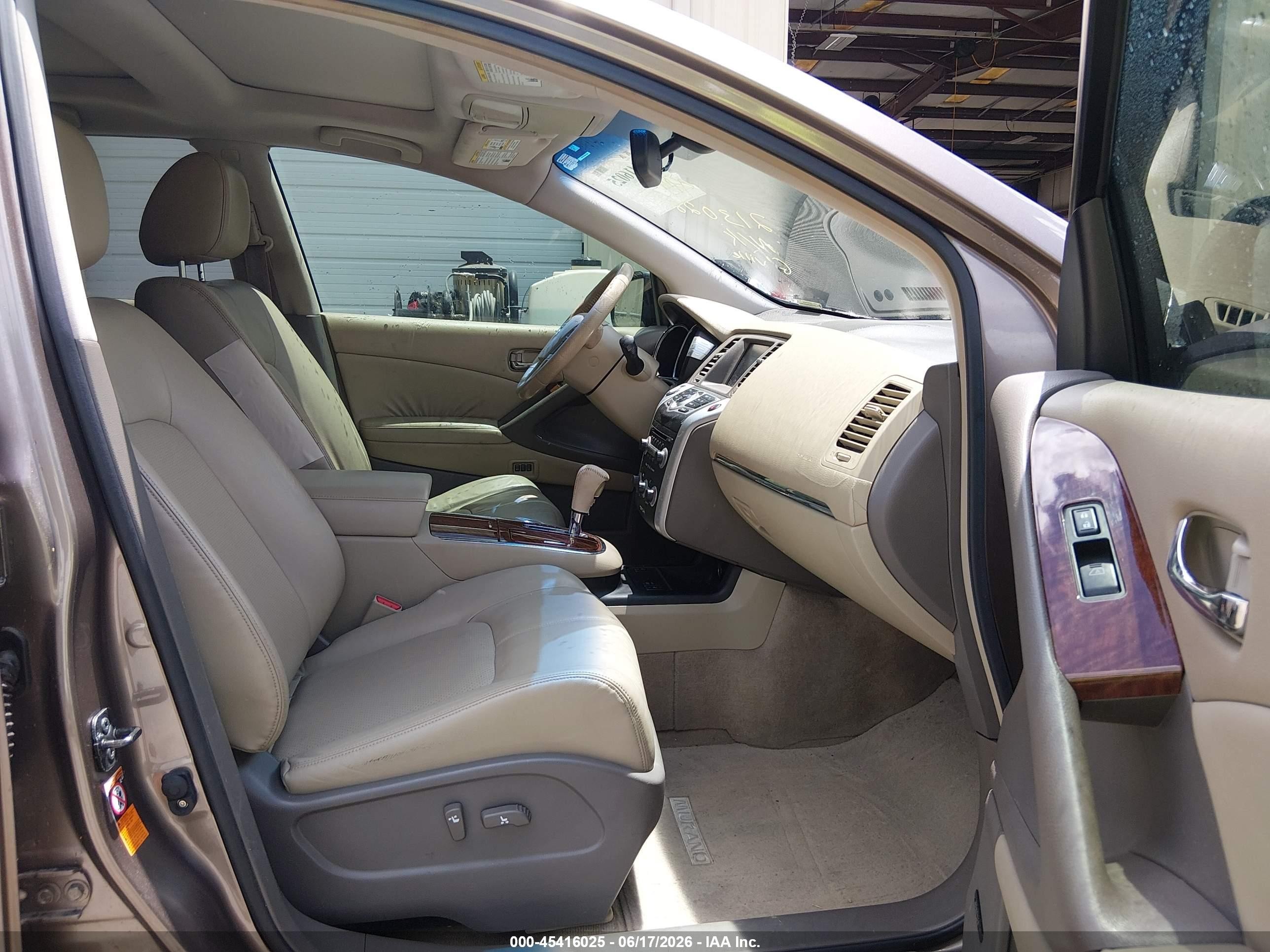2009 Nissan Murano Le Brown vin: JN8AZ18W19W213028
