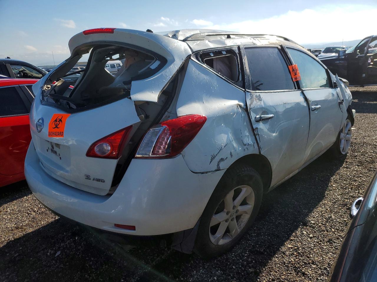 2009 Nissan Murano S Белый vin: JN8AZ18W29W135536