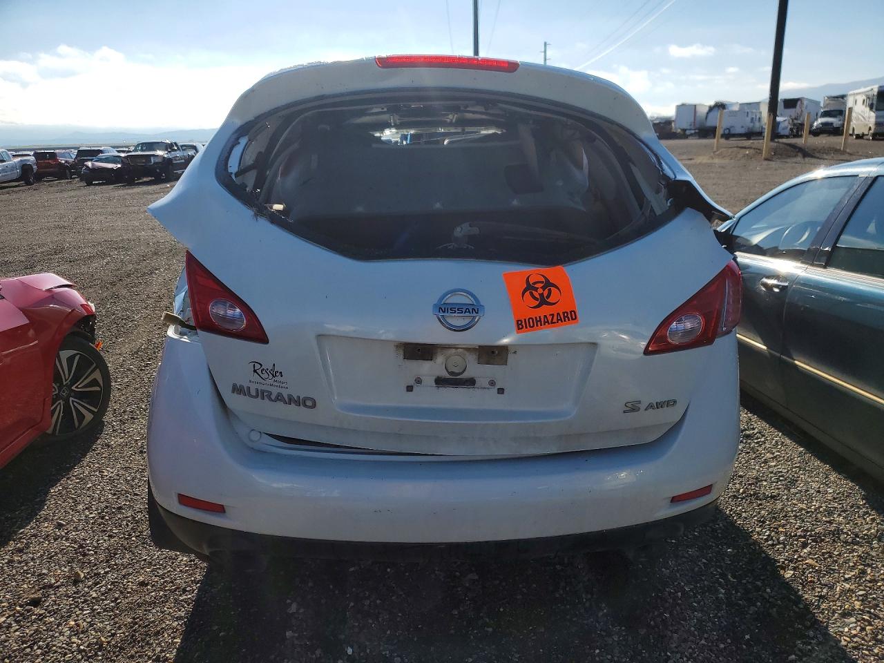2009 Nissan Murano S Белый vin: JN8AZ18W29W135536
