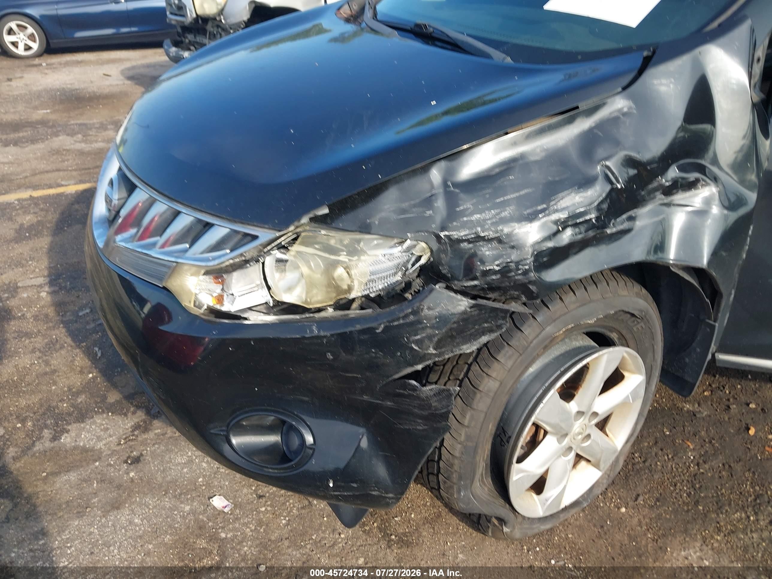 2009 Nissan Murano S Черный vin: JN8AZ18W39W149316