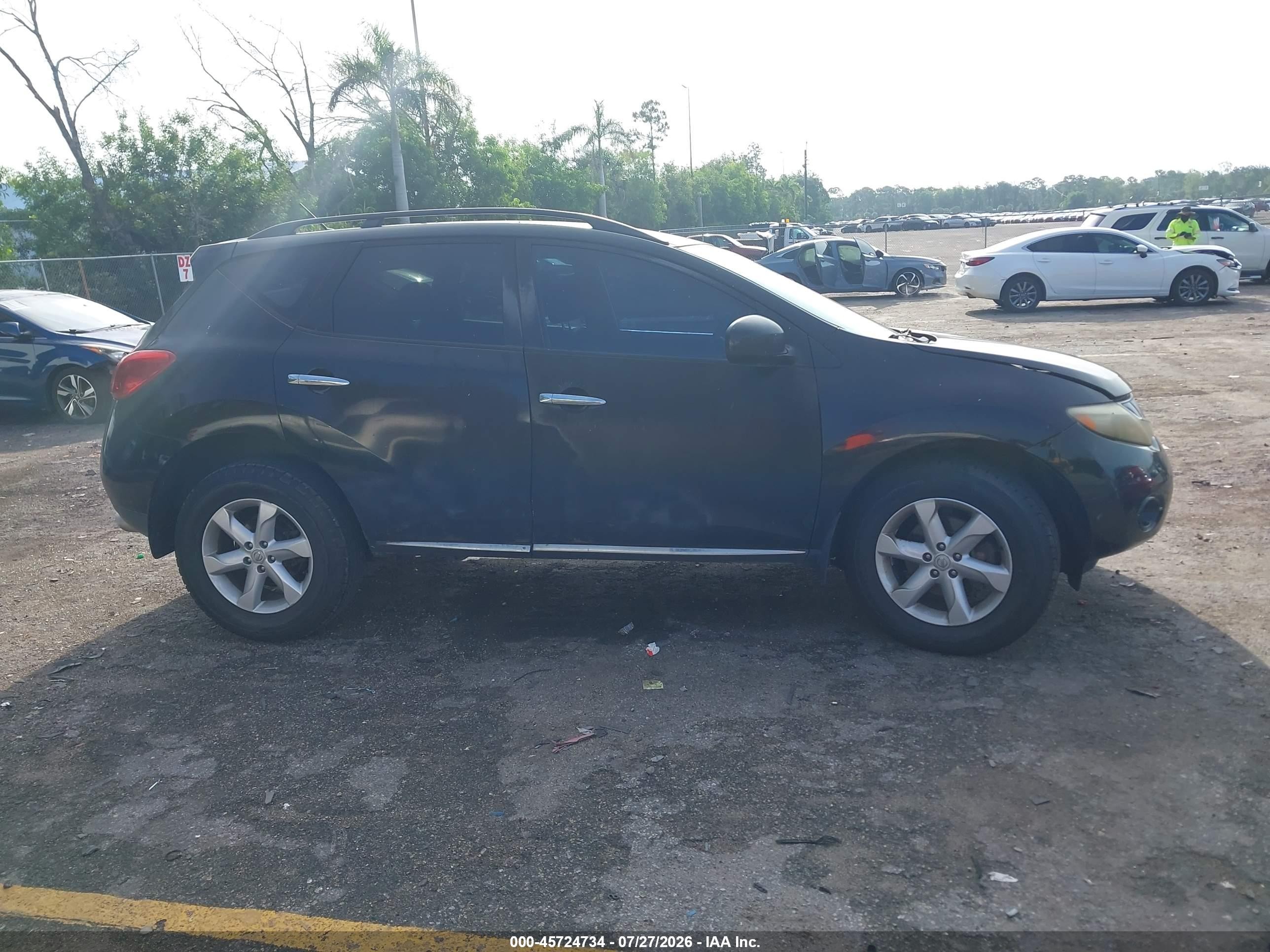2009 Nissan Murano S Черный vin: JN8AZ18W39W149316