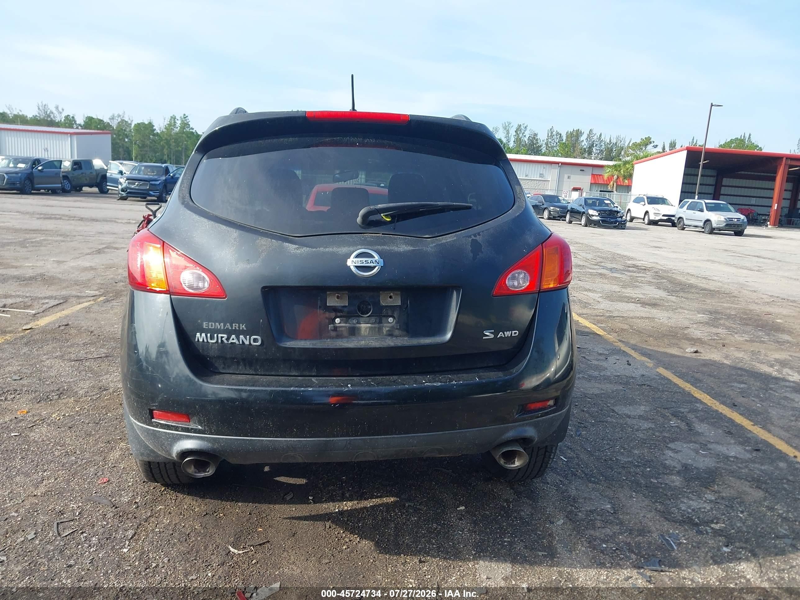 2009 Nissan Murano S Черный vin: JN8AZ18W39W149316