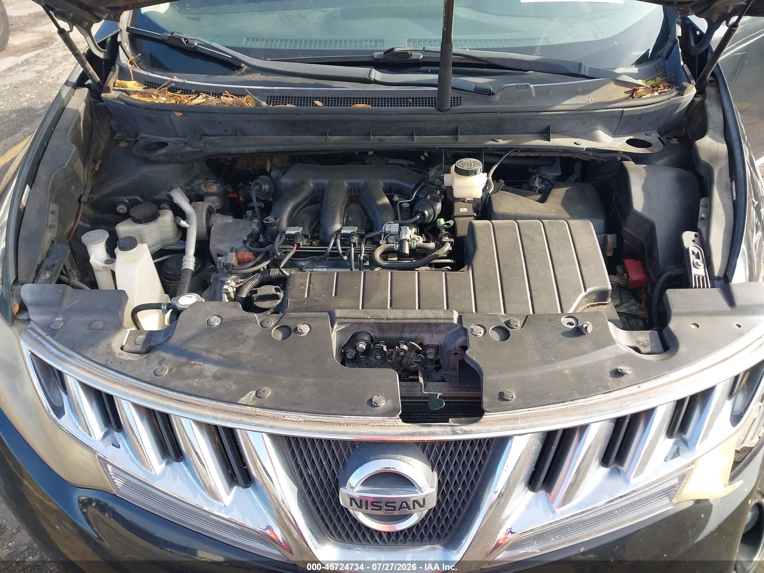 2009 Nissan Murano S Черный vin: JN8AZ18W39W149316