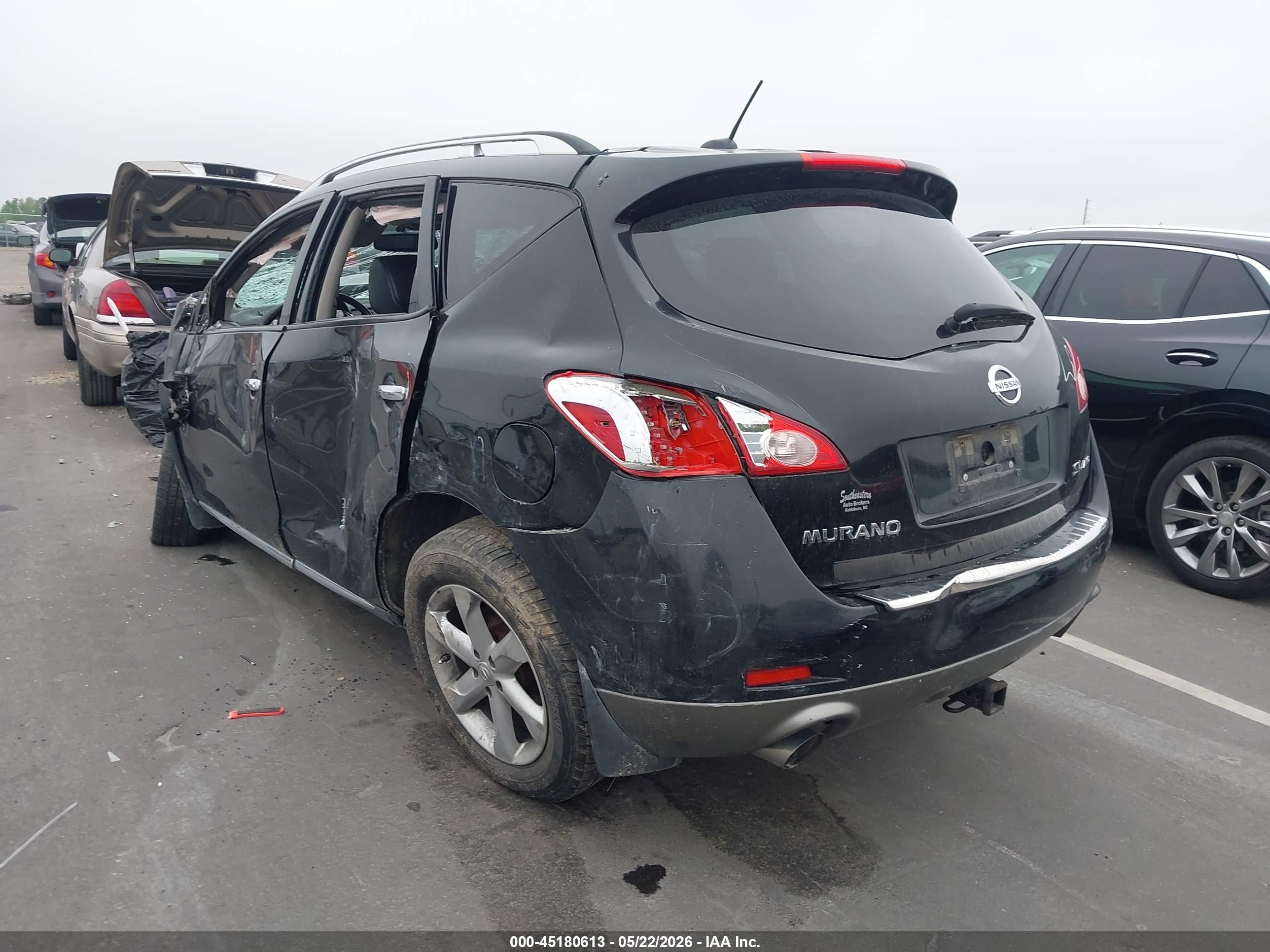 2009 Nissan Murano Sl Black vin: JN8AZ18W39W205562