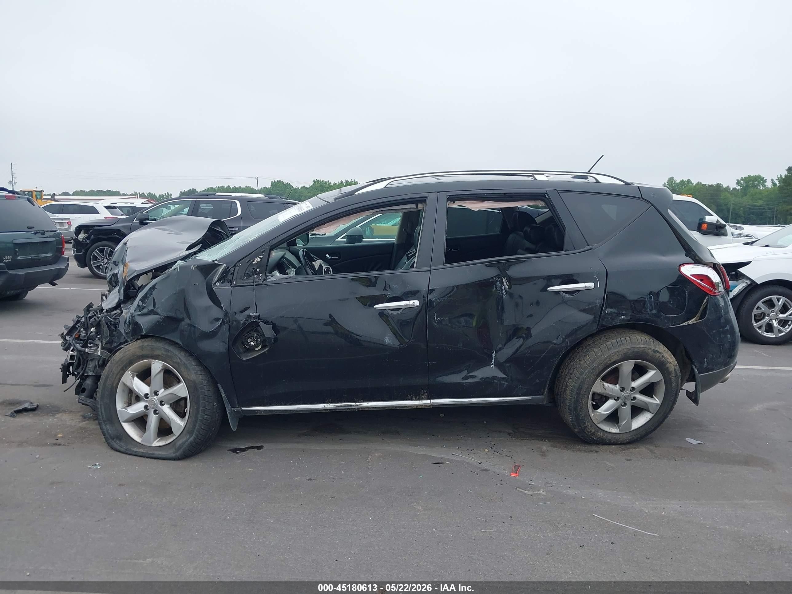 2009 Nissan Murano Sl Black vin: JN8AZ18W39W205562