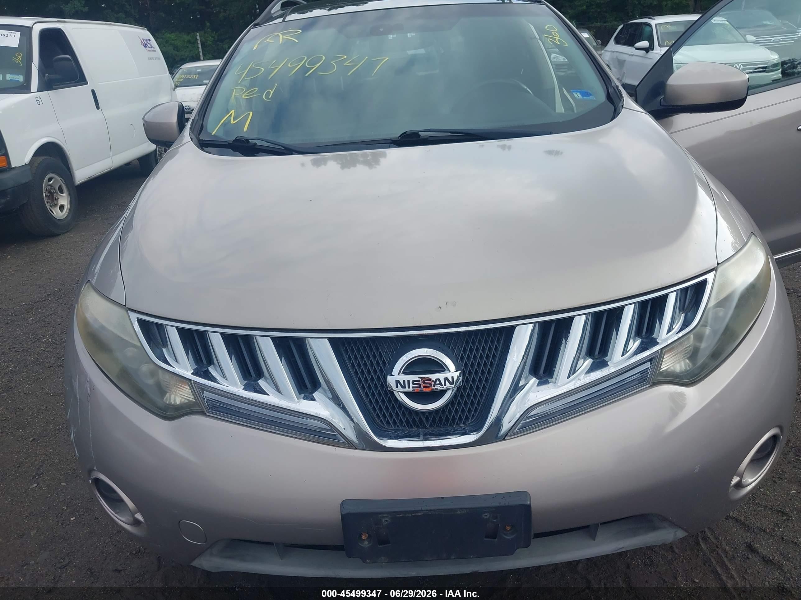 2009 Nissan Murano Le Gold vin: JN8AZ18W49W102330