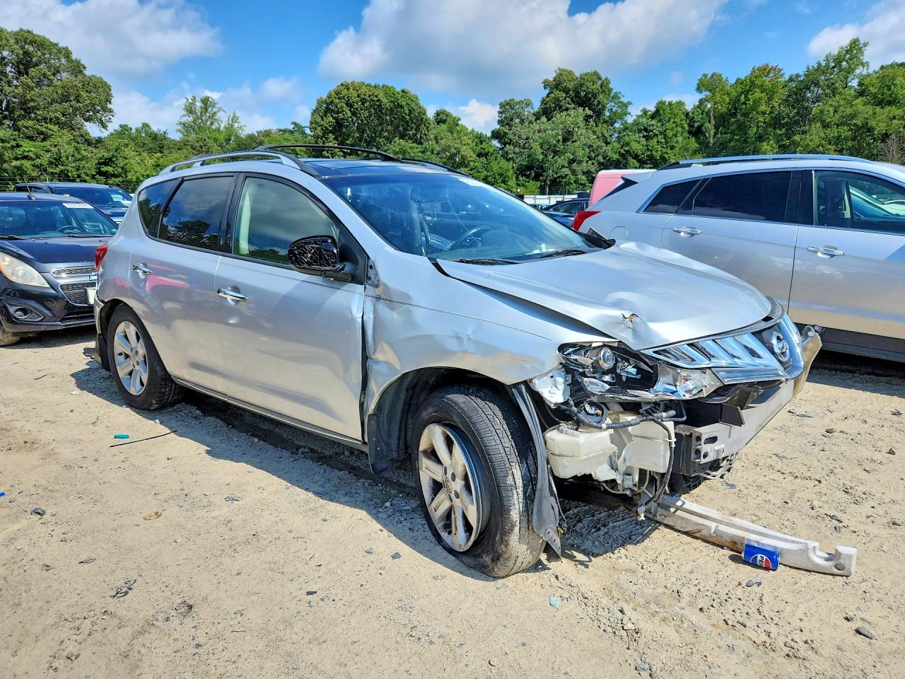 2009 Nissan Murano S Silver vin: JN8AZ18W49W108726