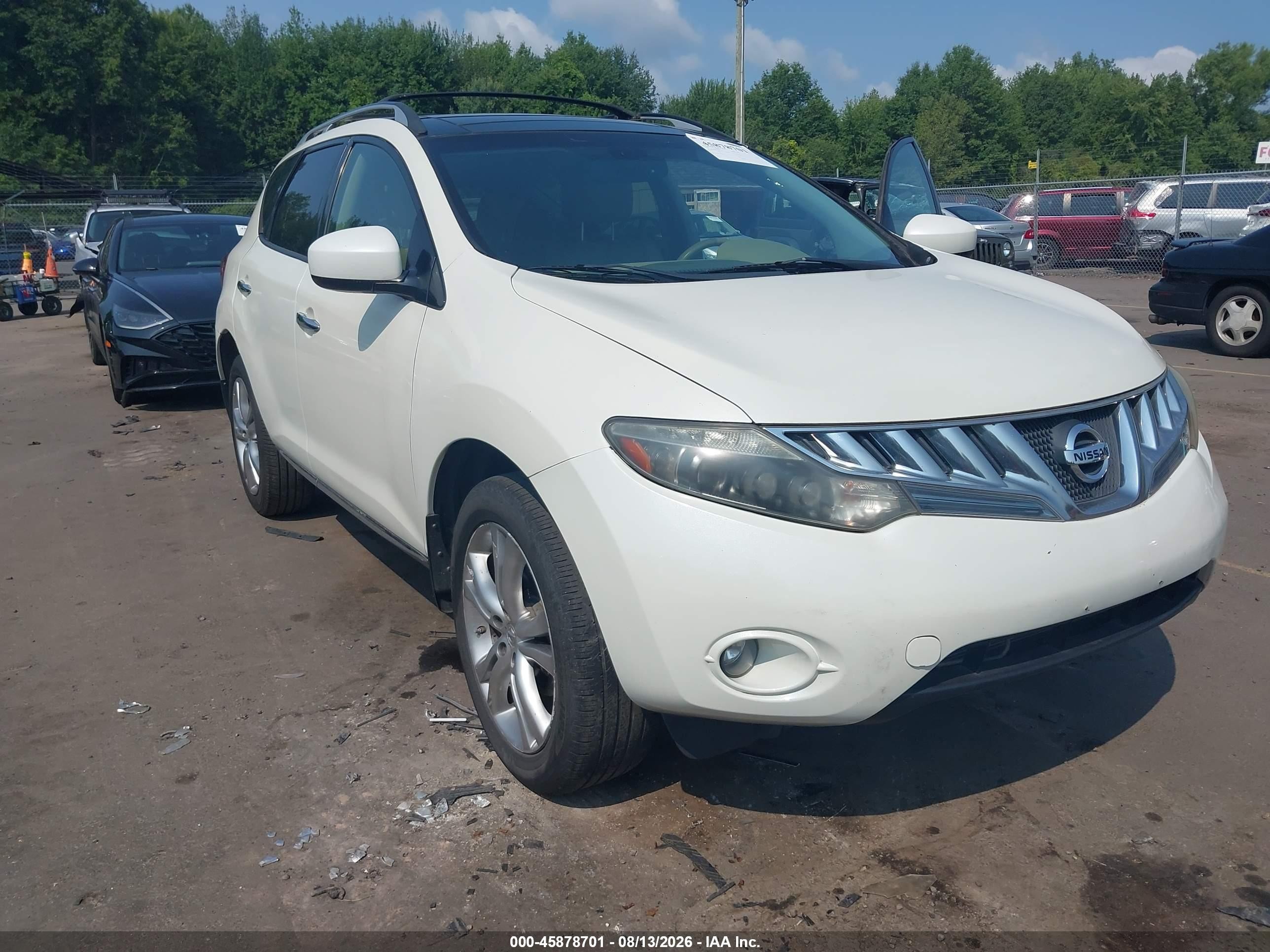 2009 Nissan Murano Le White vin: JN8AZ18W49W111075