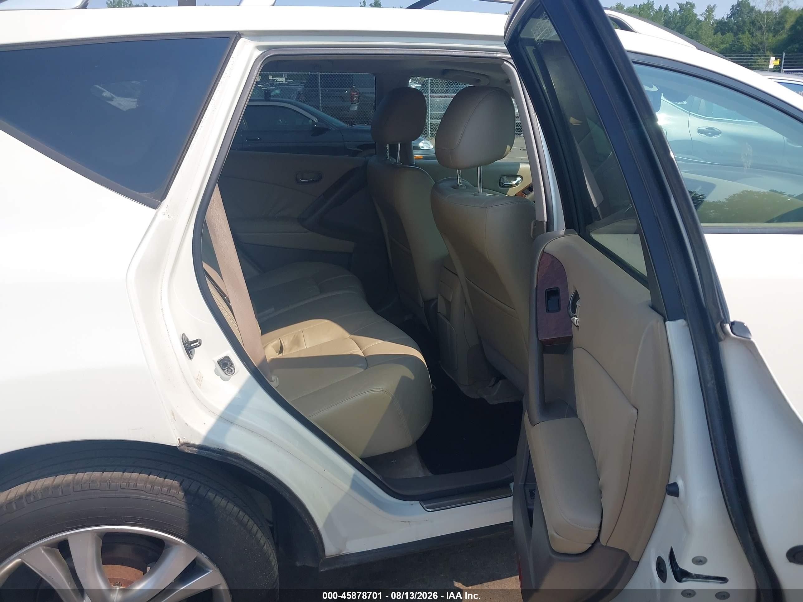 2009 Nissan Murano Le White vin: JN8AZ18W49W111075