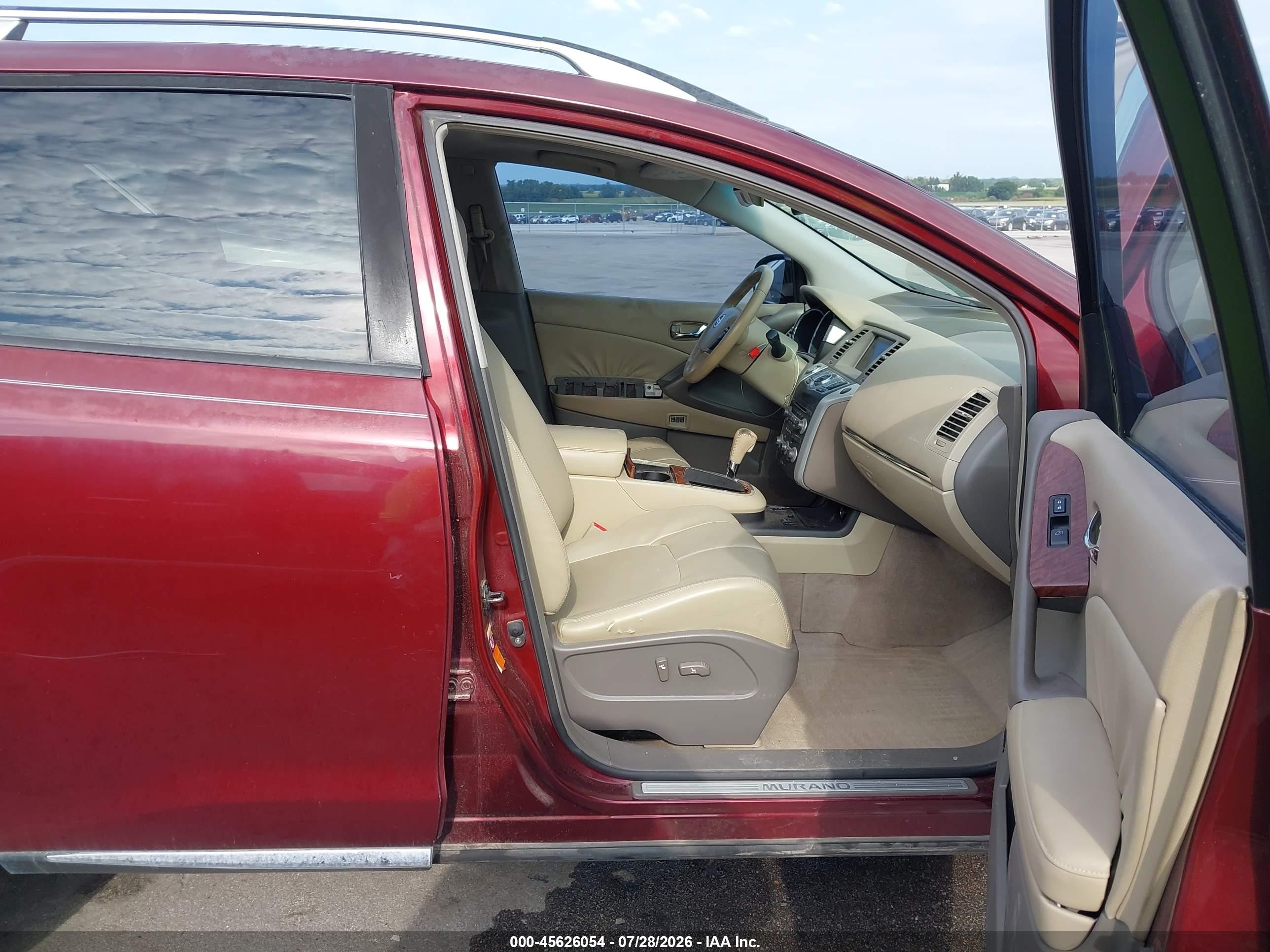 2009 Nissan Murano Le Maroon vin: JN8AZ18W49W113618