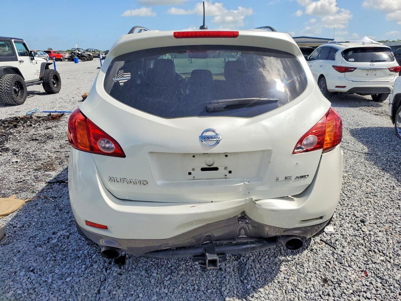 2009 Nissan Murano S White vin: JN8AZ18W49W132623