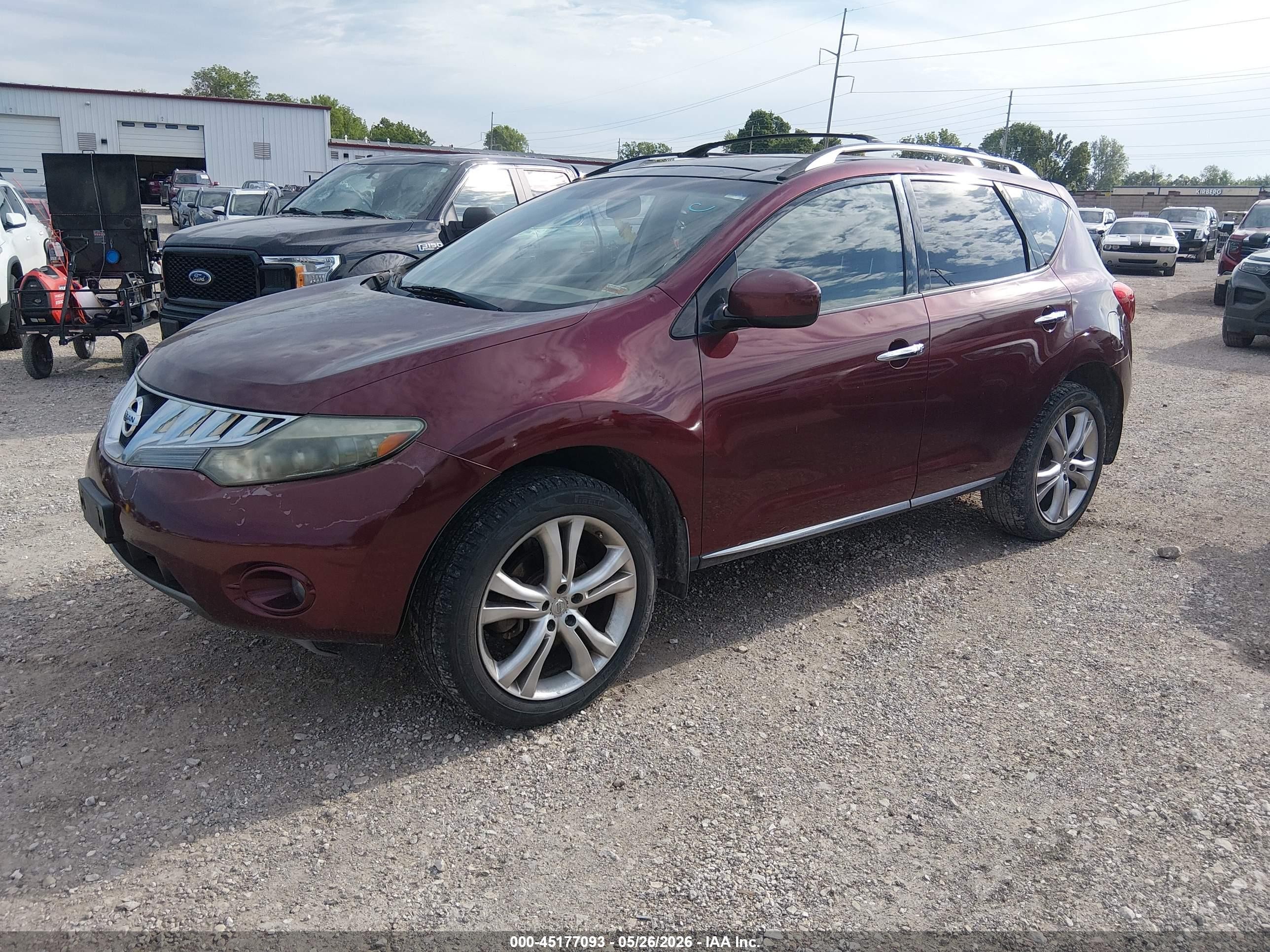 2009 Nissan Murano Le Burgundy vin: JN8AZ18W59W119296