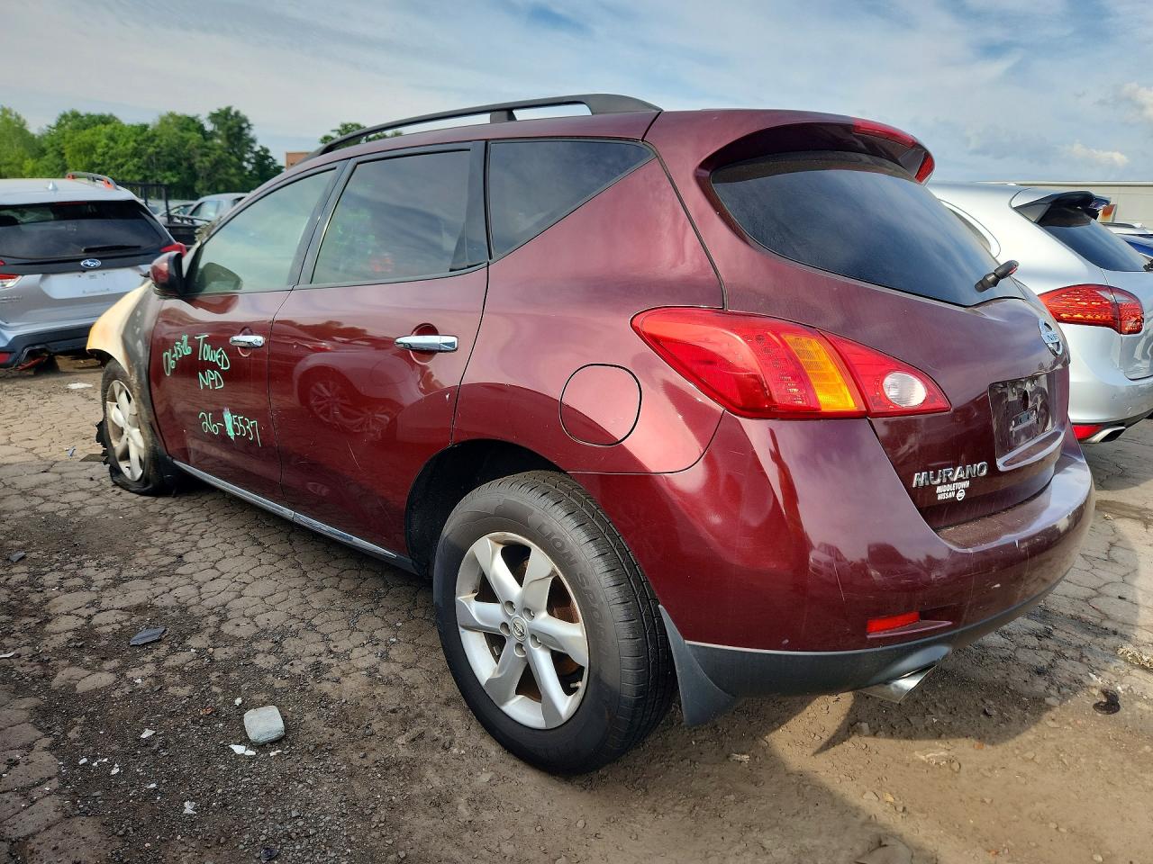2009 Nissan Murano S/sl/le Бордовый vin: JN8AZ18W69W107979
