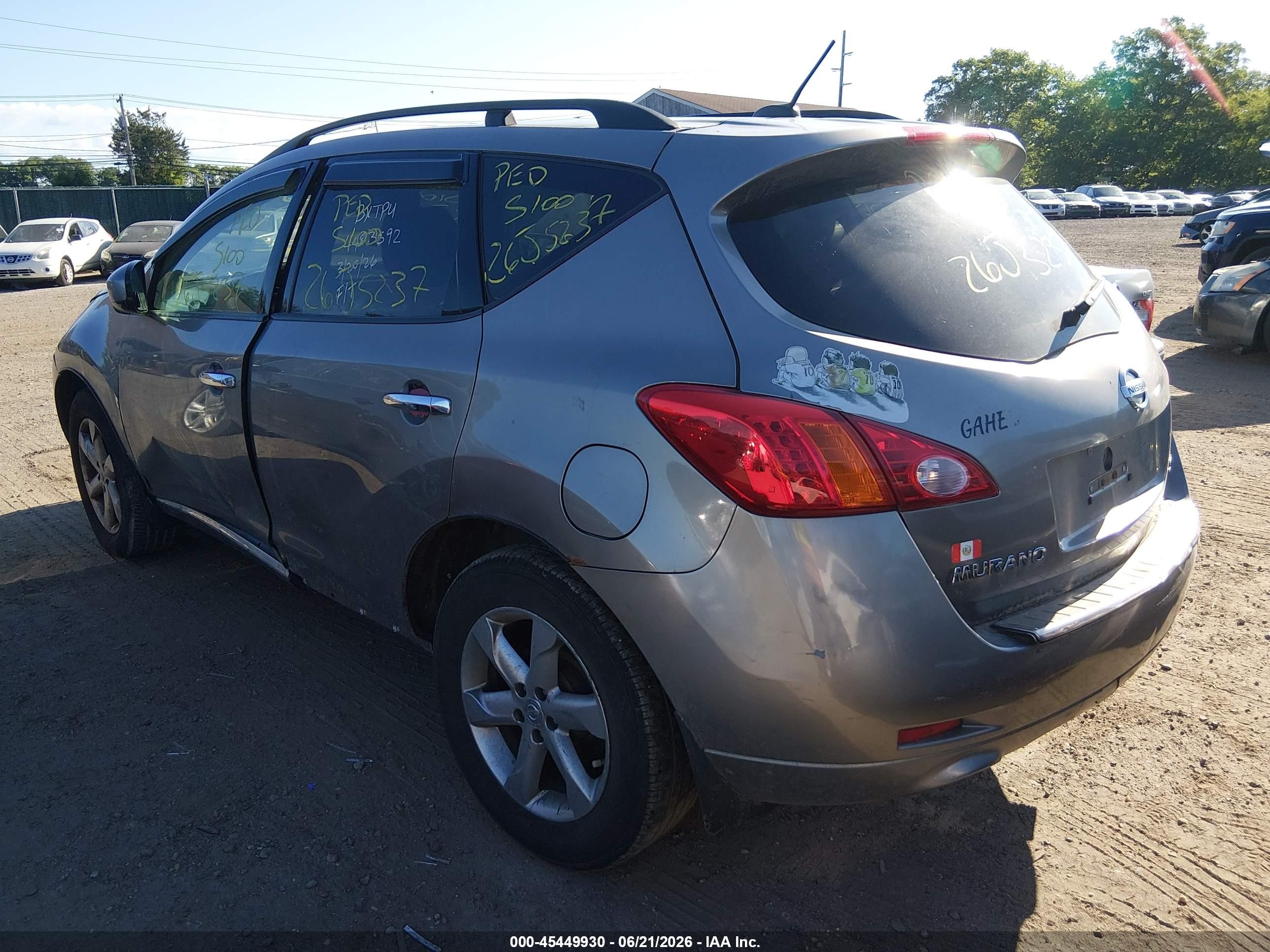 2009 Nissan Murano Sl Gray vin: JN8AZ18W69W123857