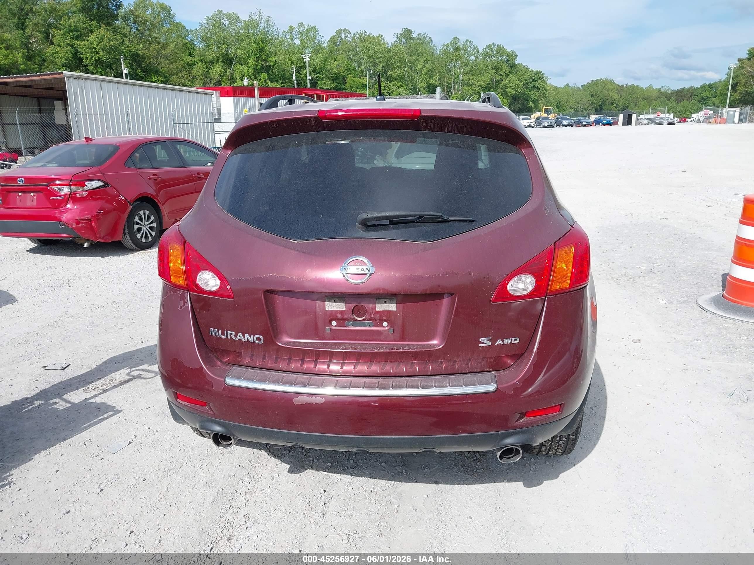 2009 Nissan Murano S Maroon vin: JN8AZ18W69W200422
