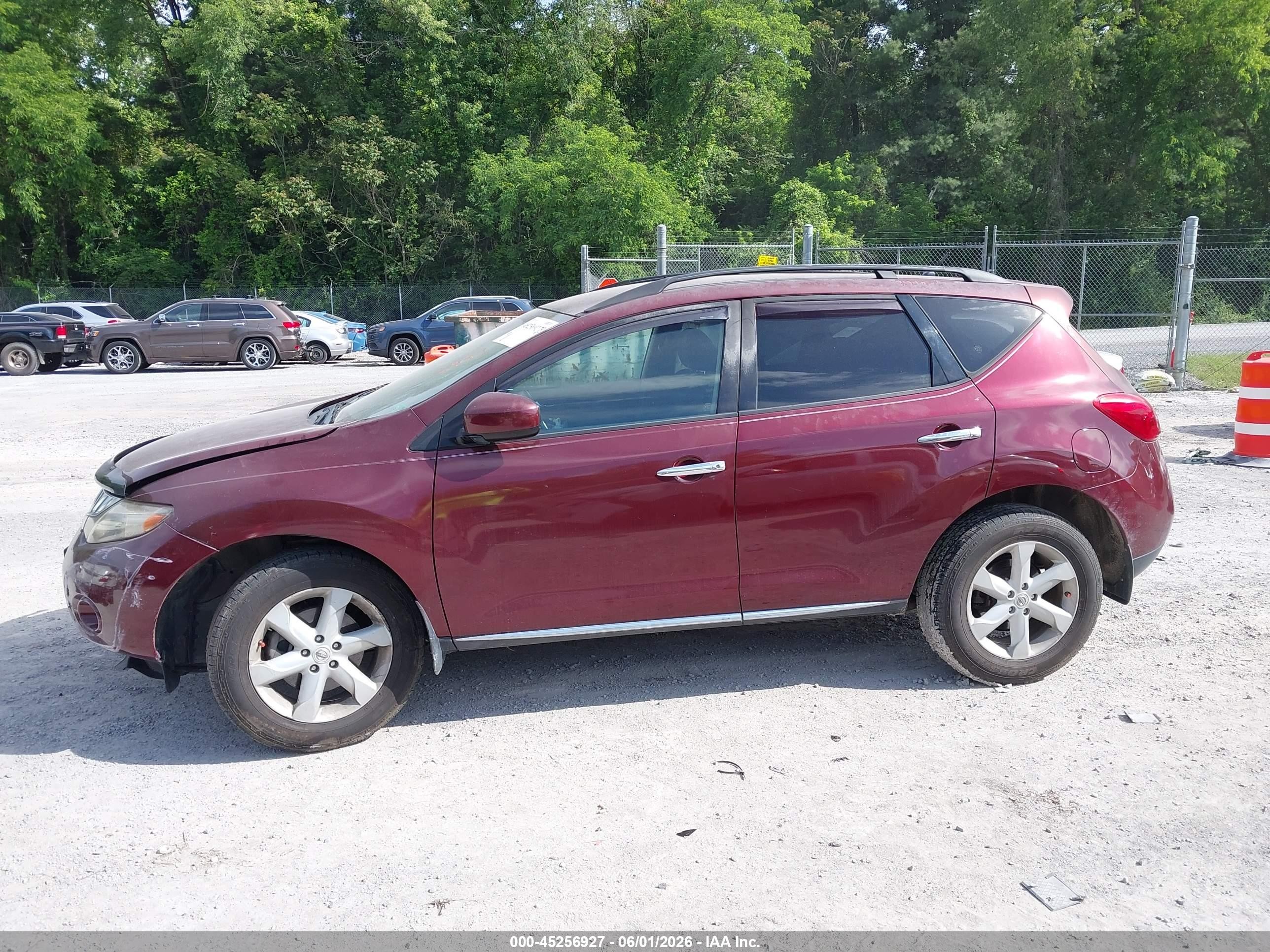 2009 Nissan Murano S Maroon vin: JN8AZ18W69W200422