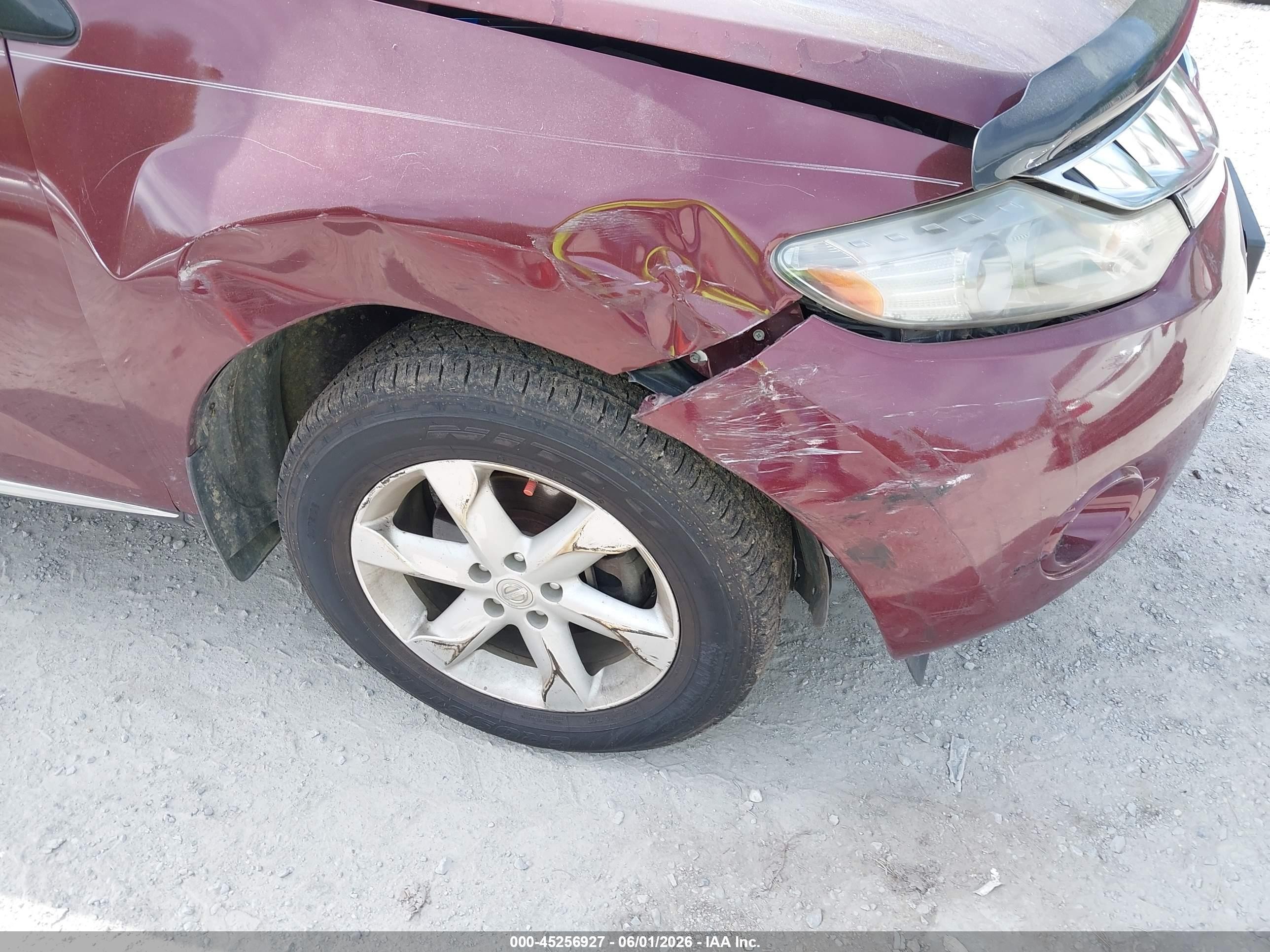 2009 Nissan Murano S Maroon vin: JN8AZ18W69W200422