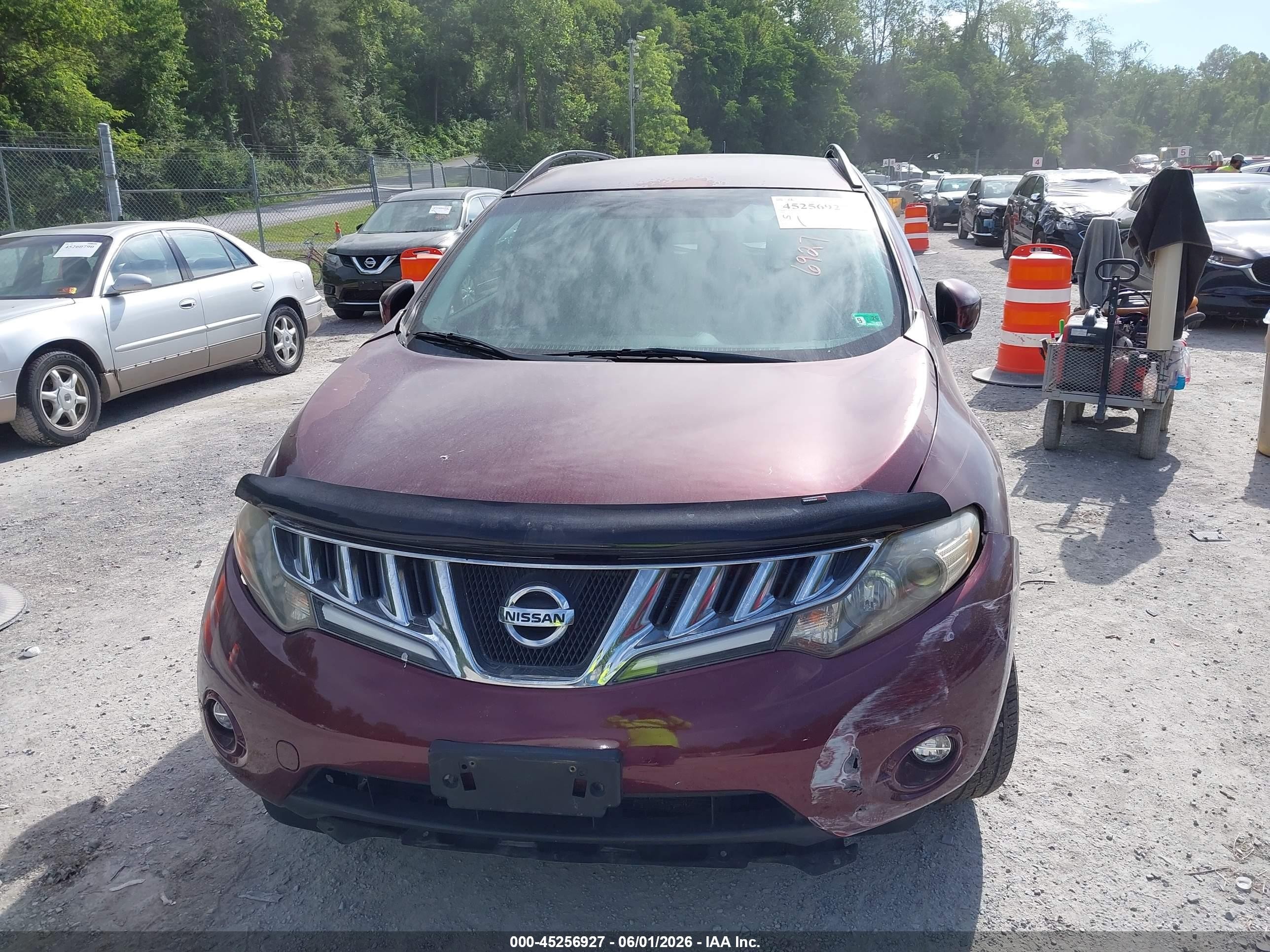 2009 Nissan Murano S Maroon vin: JN8AZ18W69W200422