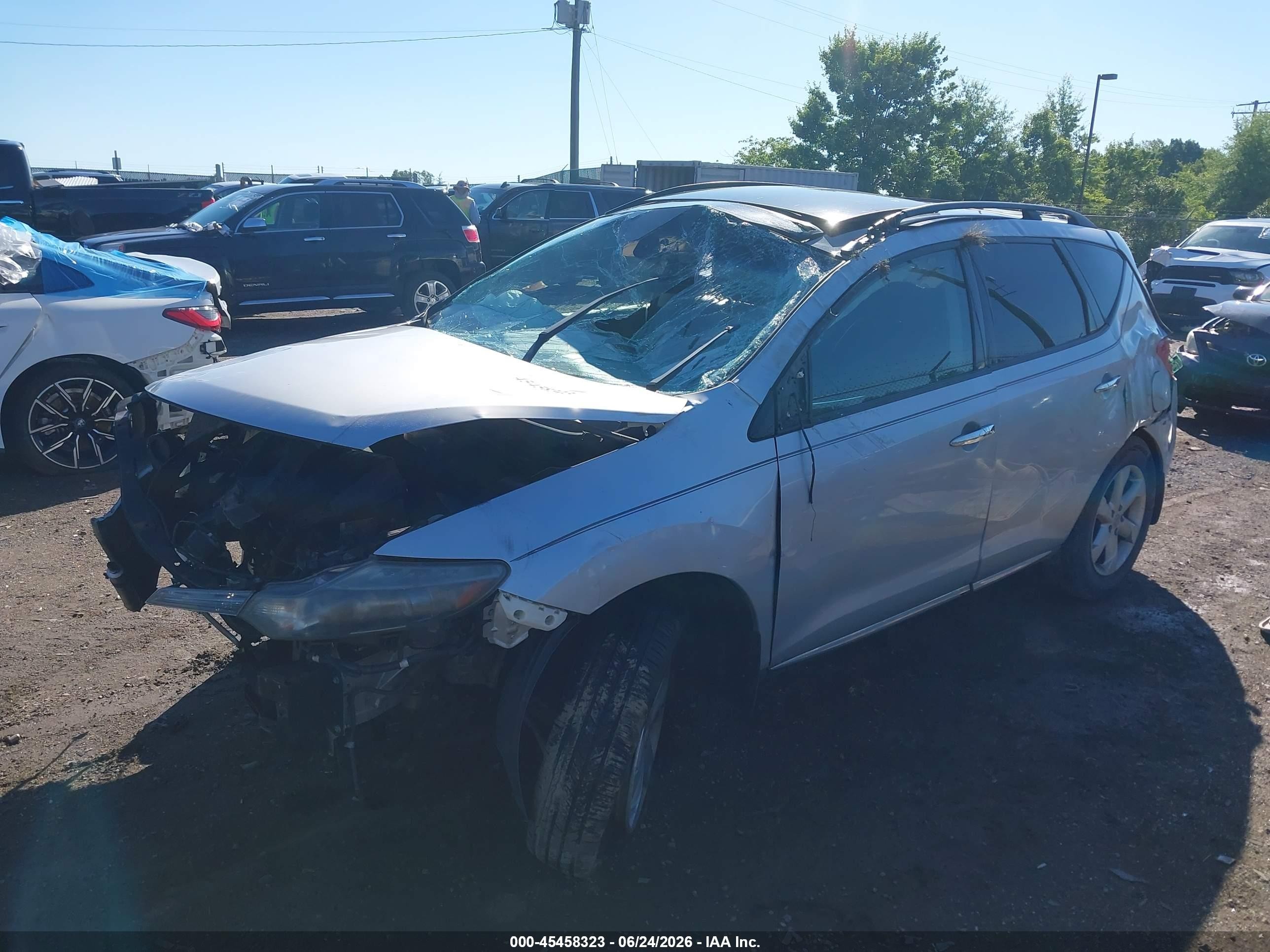 2009 Nissan Murano Sl Silver vin: JN8AZ18W69W204888