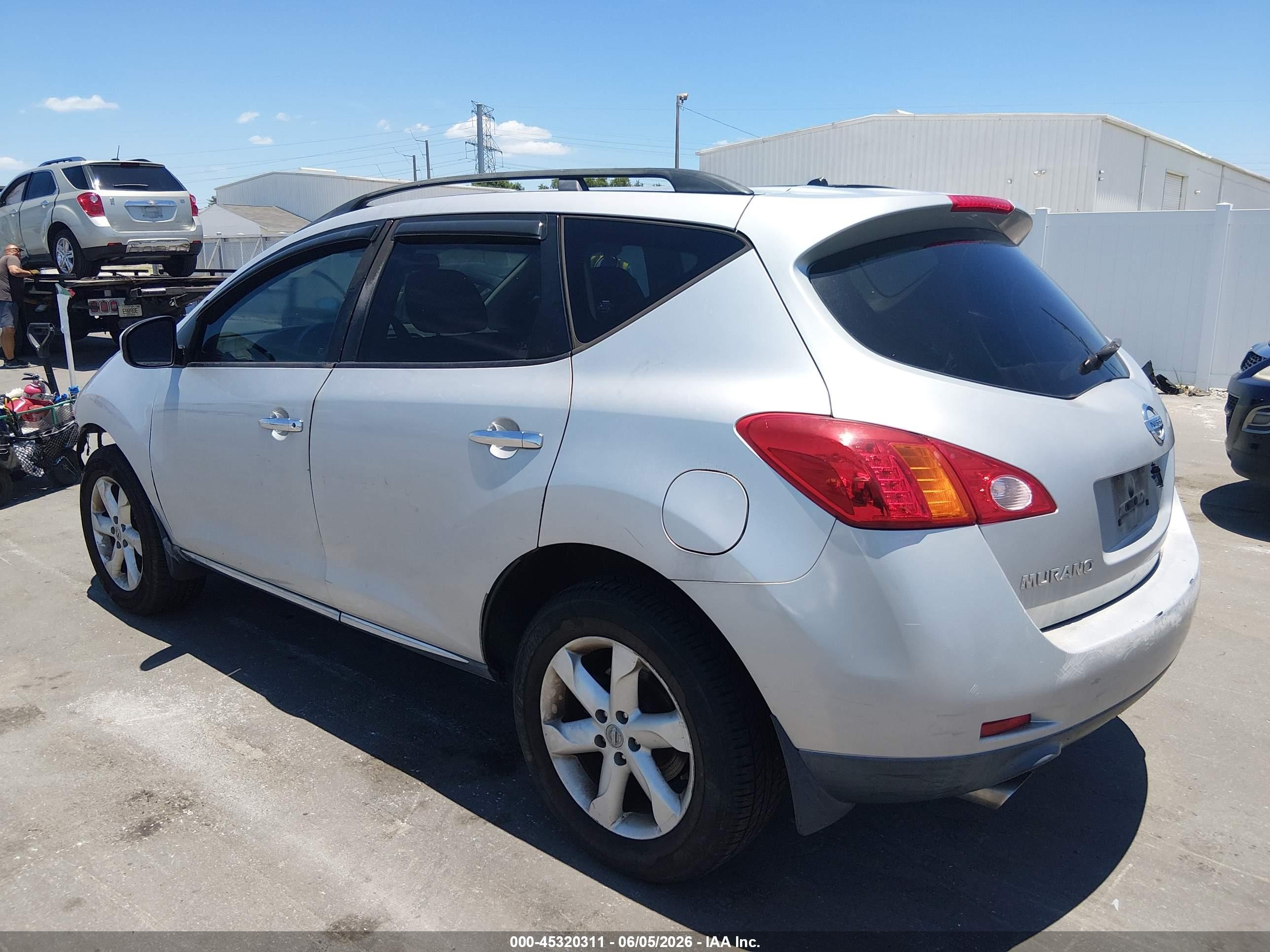 2009 Nissan Murano S Серебряный vin: JN8AZ18W79W130123