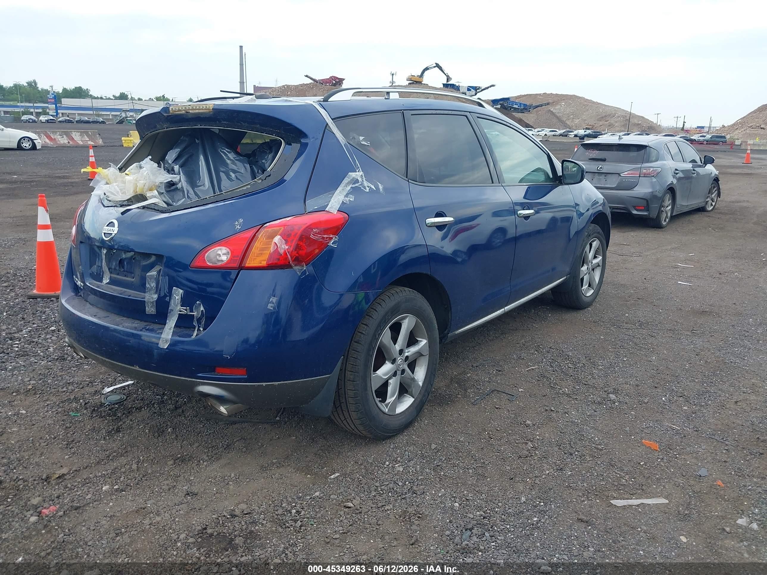 2009 Nissan Murano Sl Blue vin: JN8AZ18W89W205721