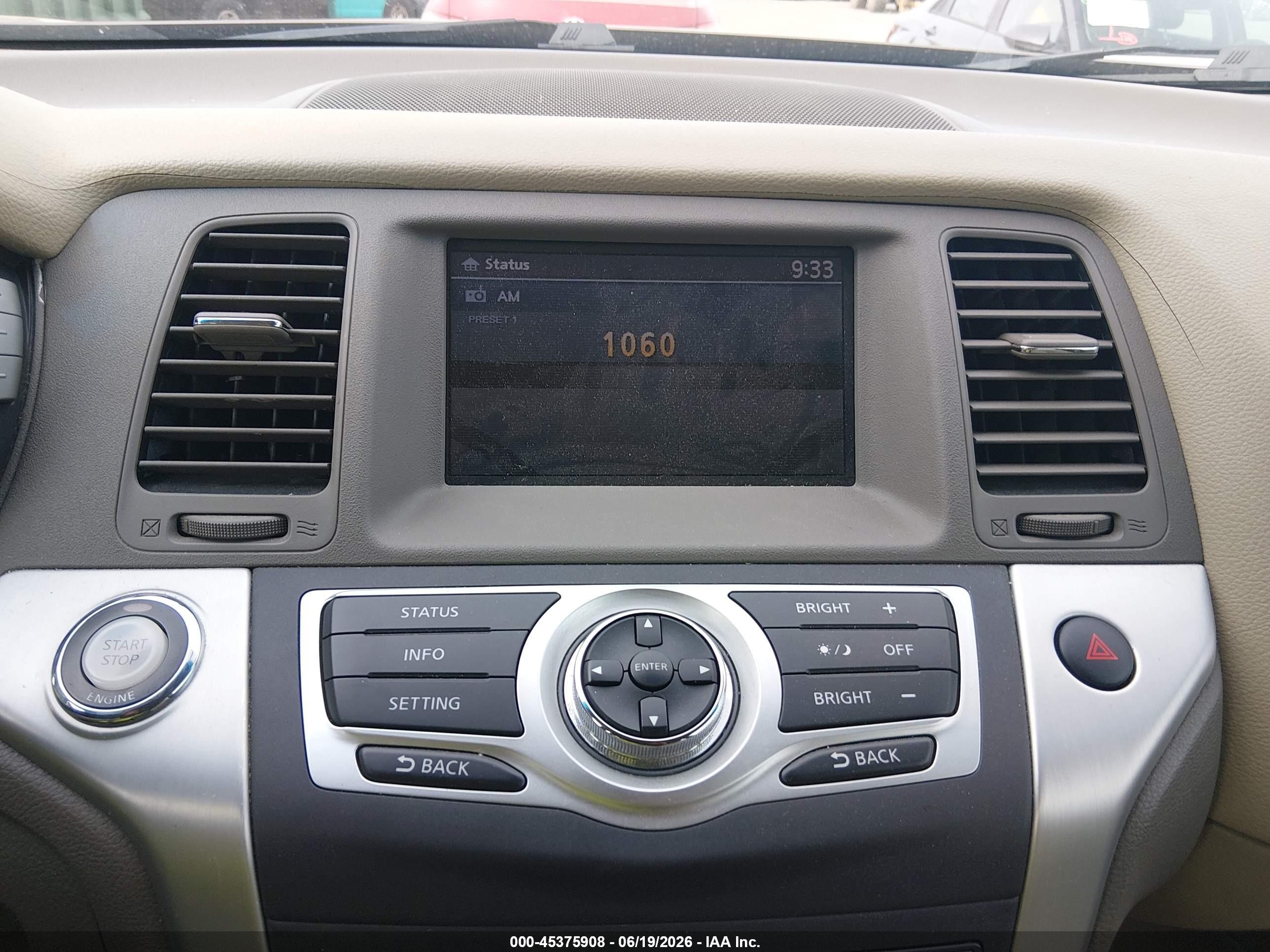 2009 Nissan Murano Sl Brown vin: JN8AZ18W89W206948