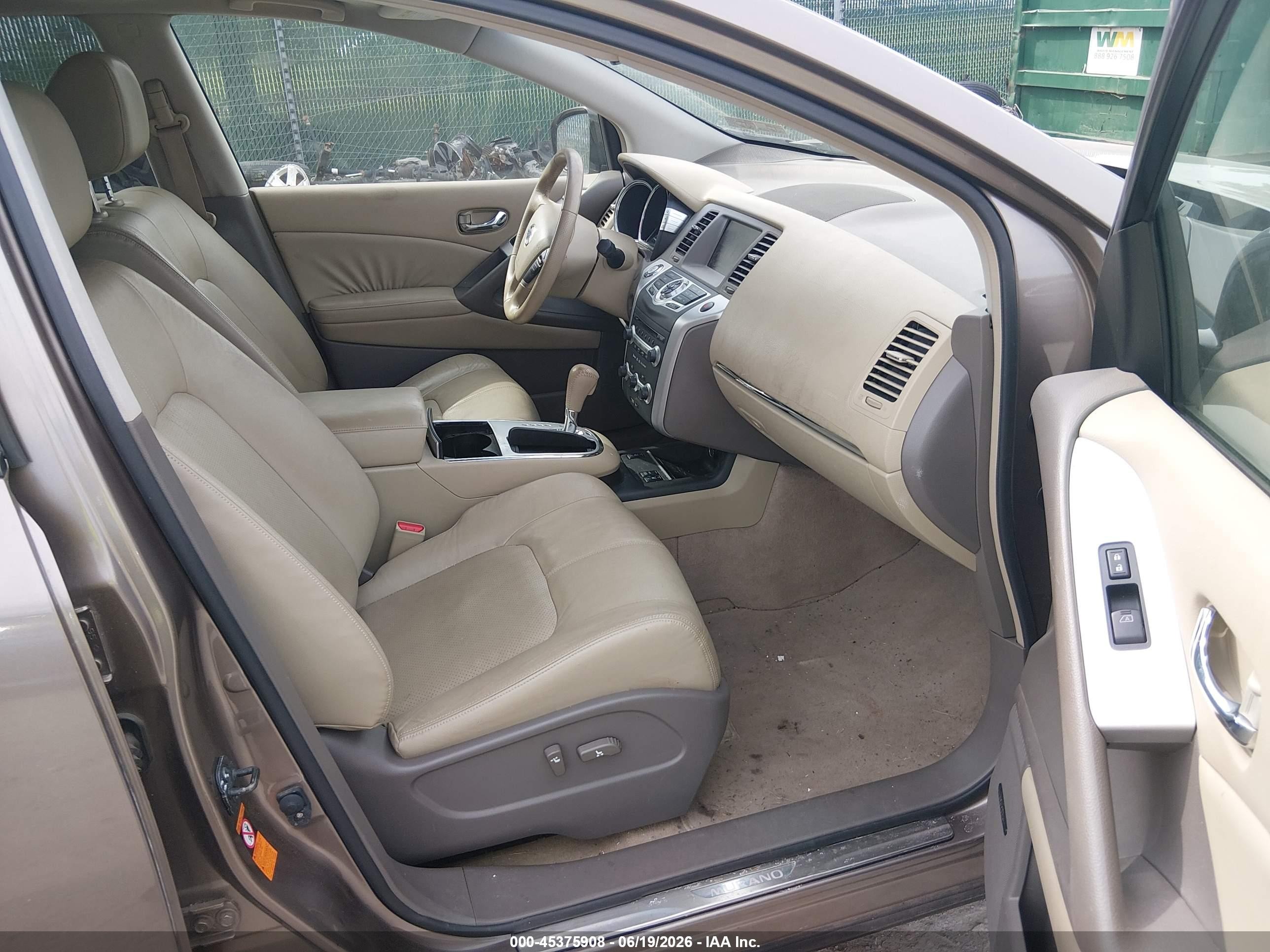 2009 Nissan Murano Sl Brown vin: JN8AZ18W89W206948