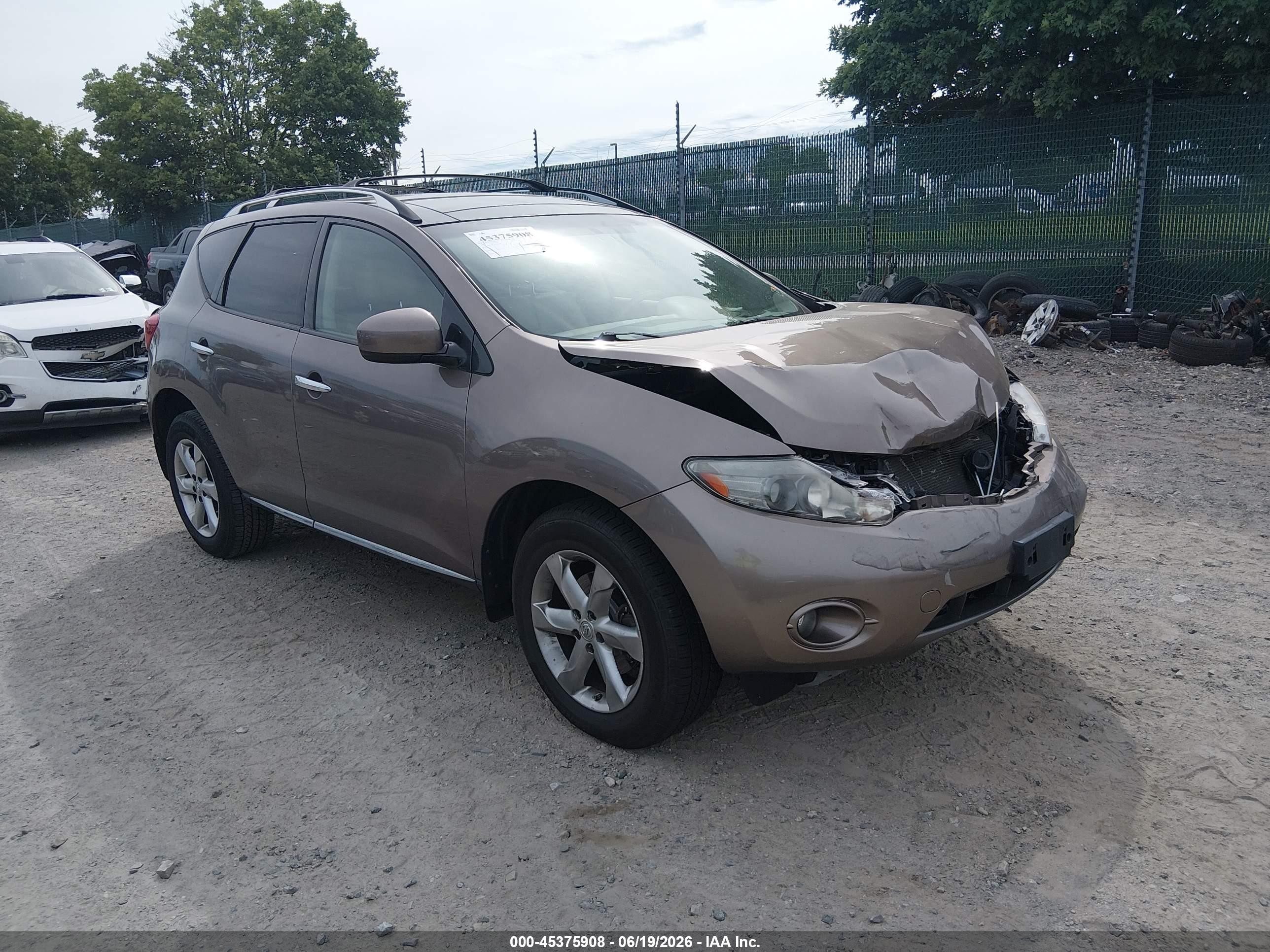2009 Nissan Murano Sl Brown vin: JN8AZ18W89W206948