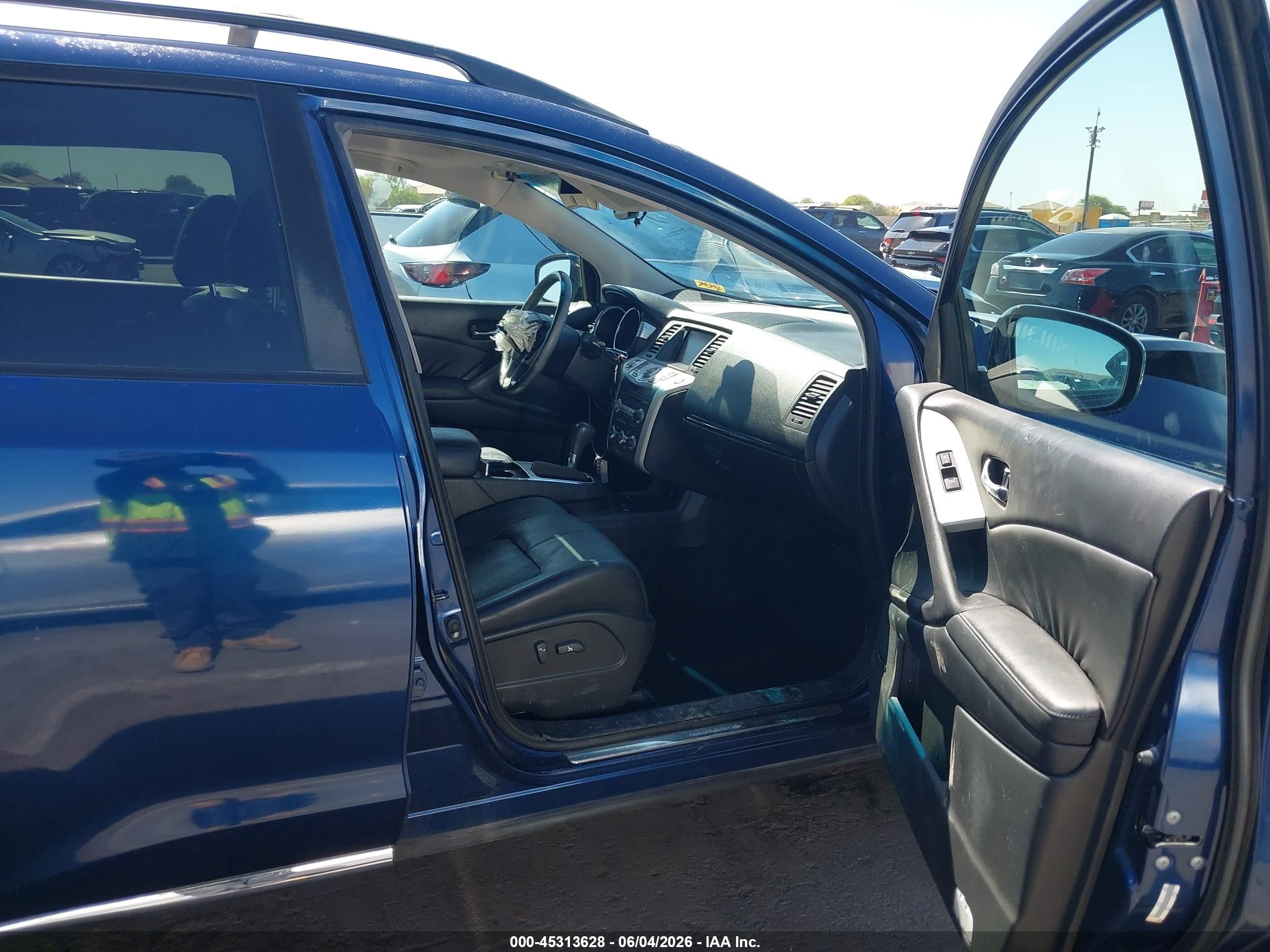 2009 Nissan Murano Sl Blue vin: JN8AZ18W89W214905