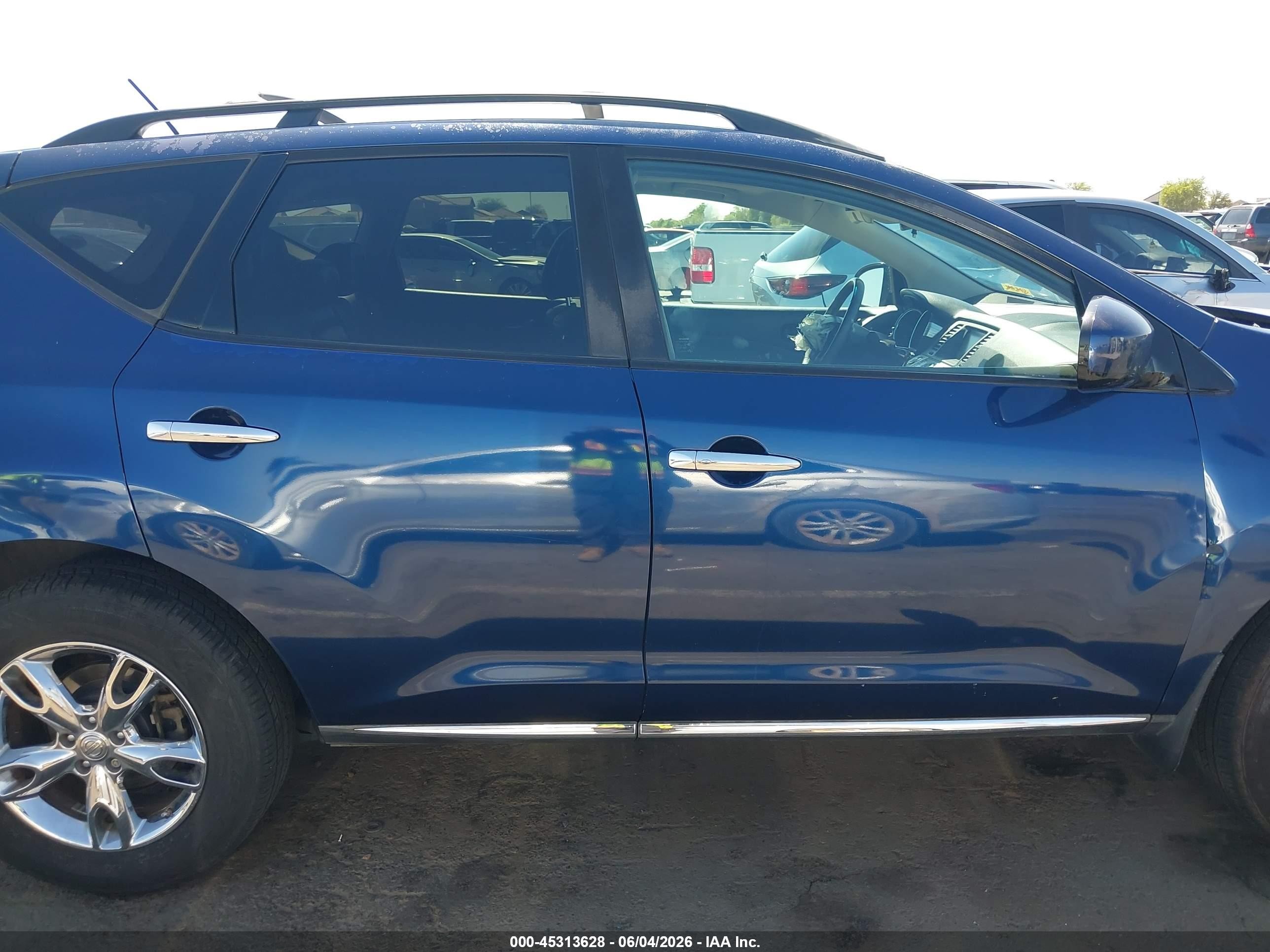 2009 Nissan Murano Sl Blue vin: JN8AZ18W89W214905