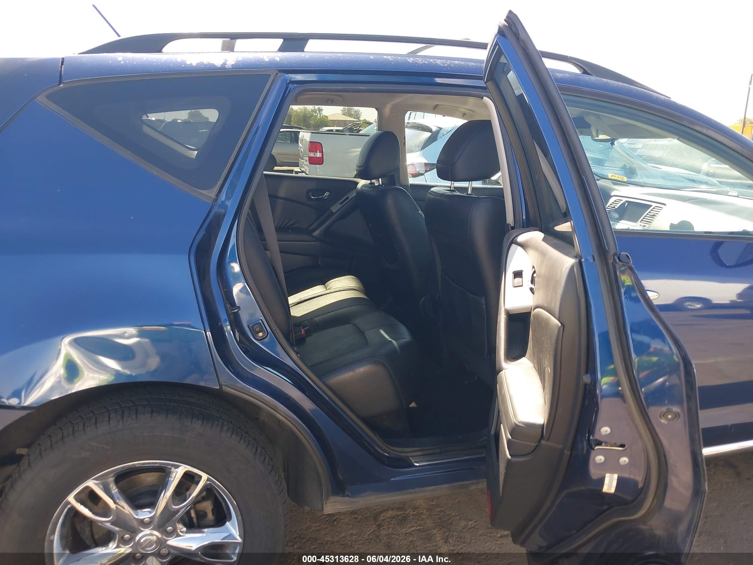2009 Nissan Murano Sl Blue vin: JN8AZ18W89W214905